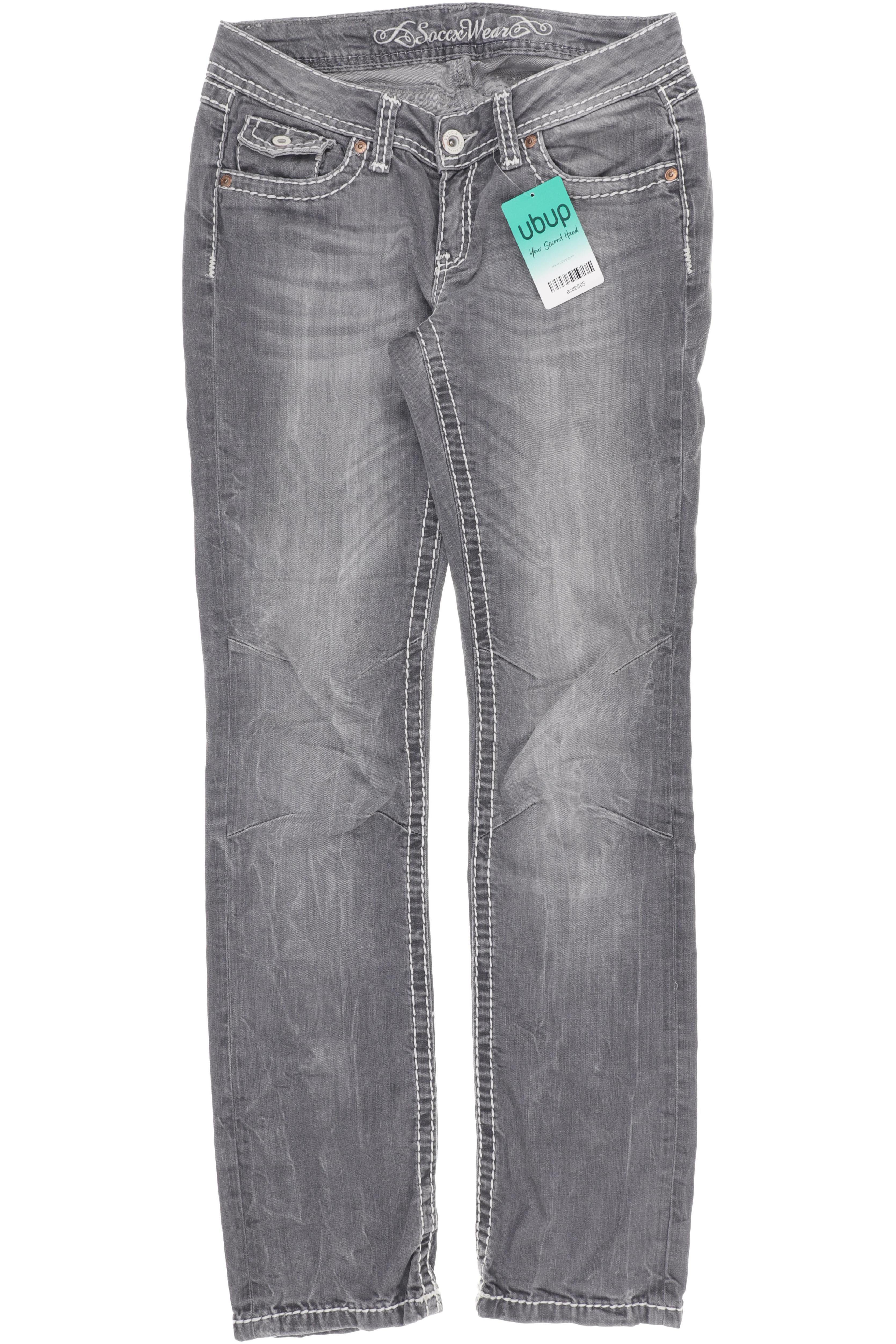 

Soccx Damen Jeans, grau, Gr. 28