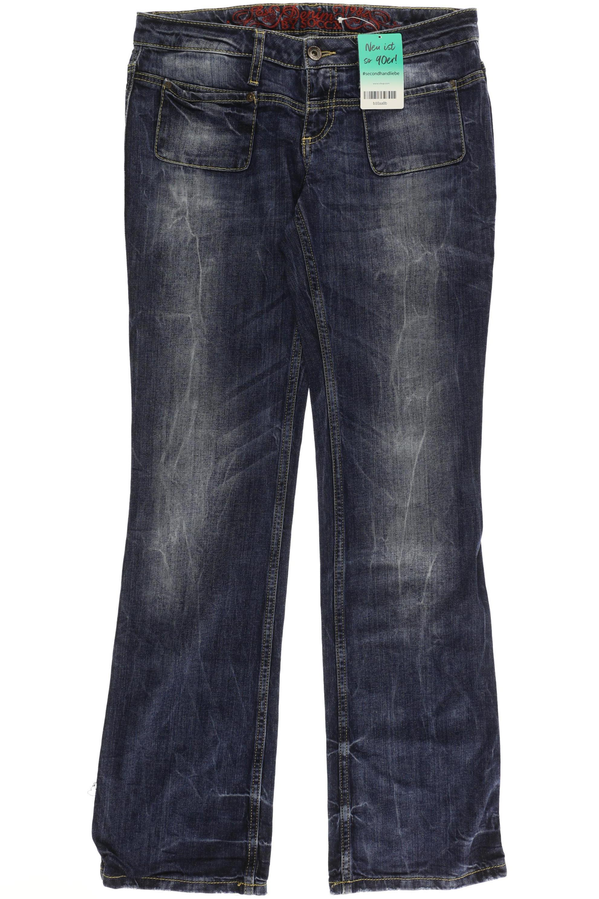 

Soccx Damen Jeans, blau, Gr. 28