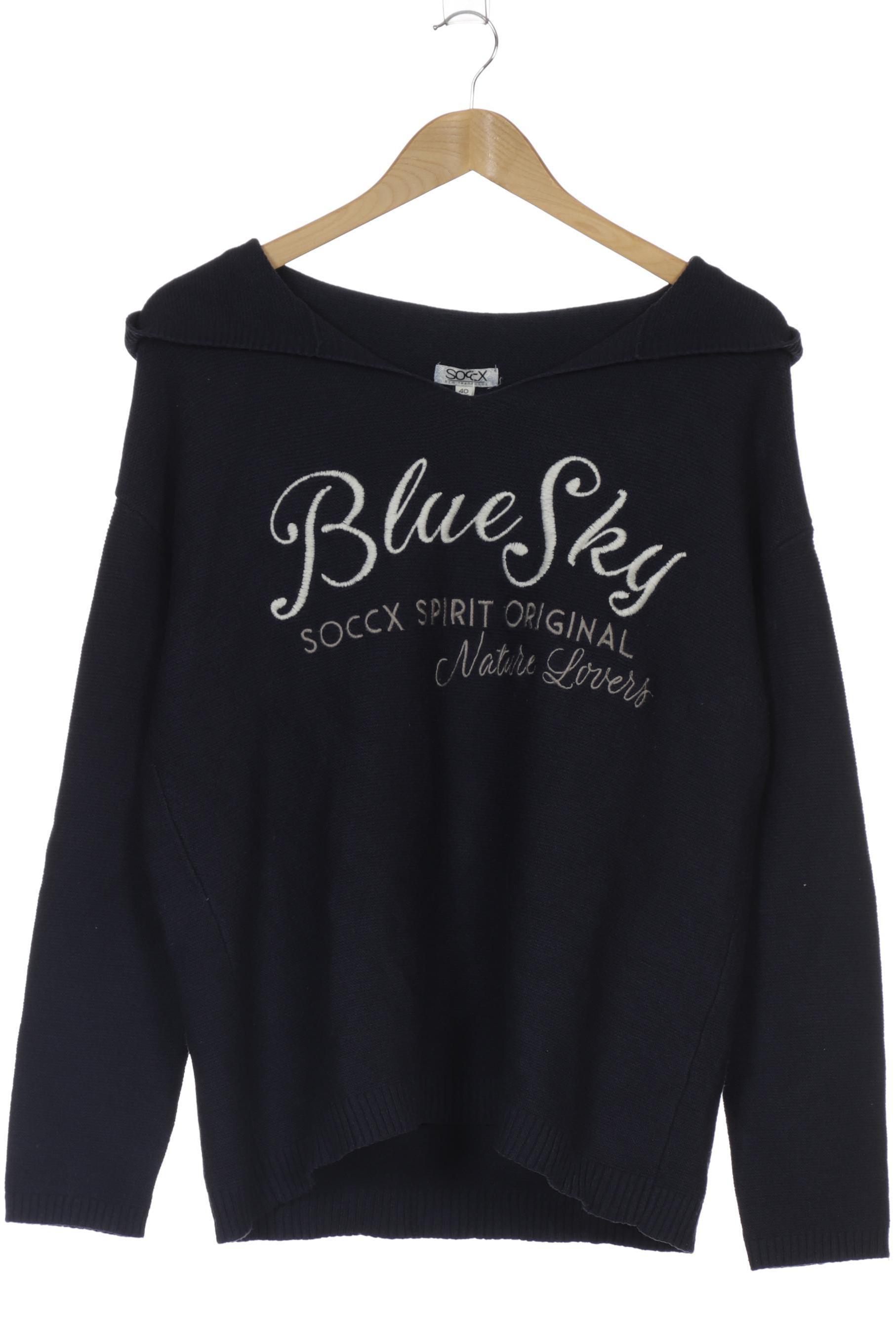 

Soccx Damen Pullover, blau, Gr. 40