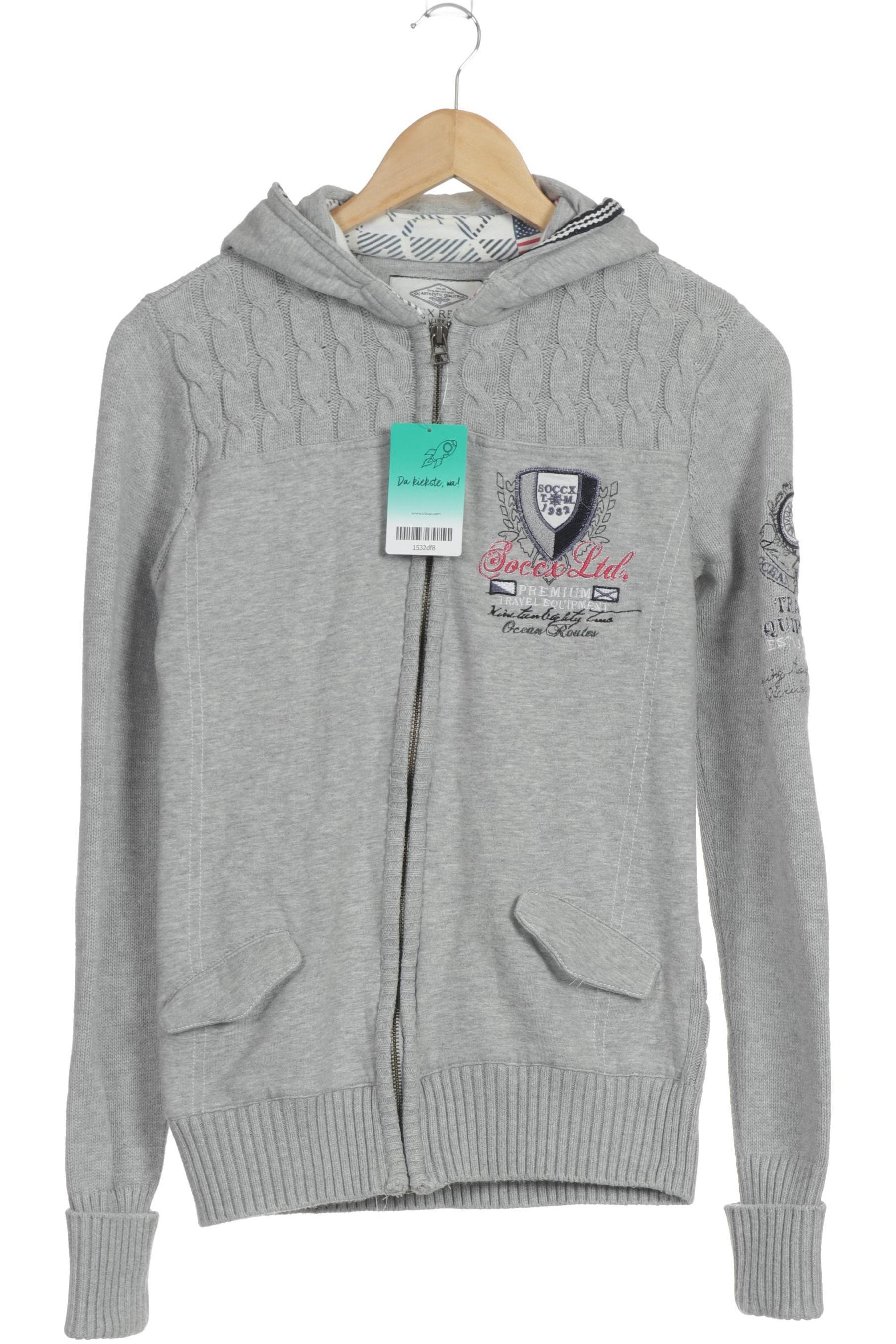 

Soccx Damen Kapuzenpullover, grau, Gr.