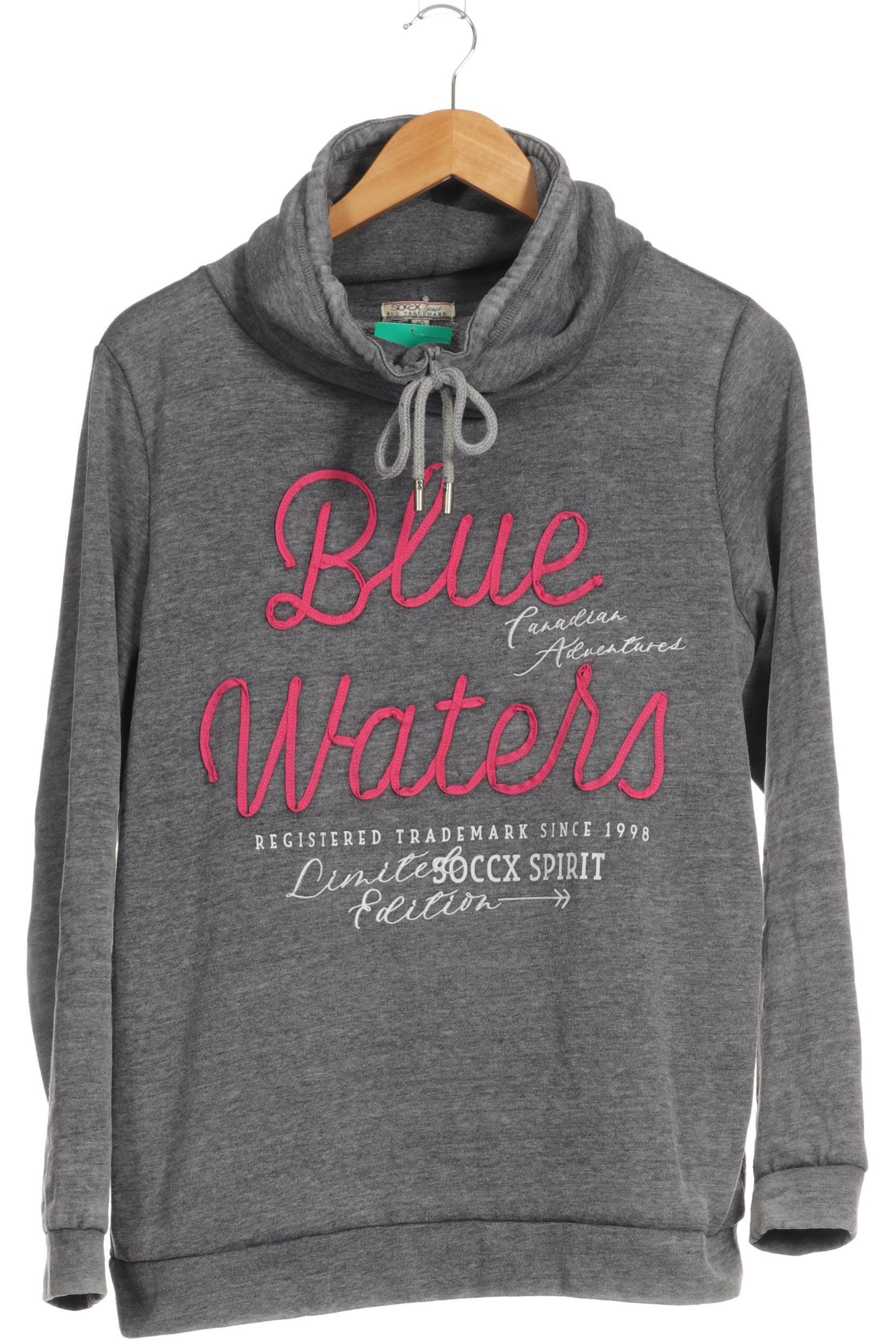 

Soccx Damen Kapuzenpullover, grau, Gr.