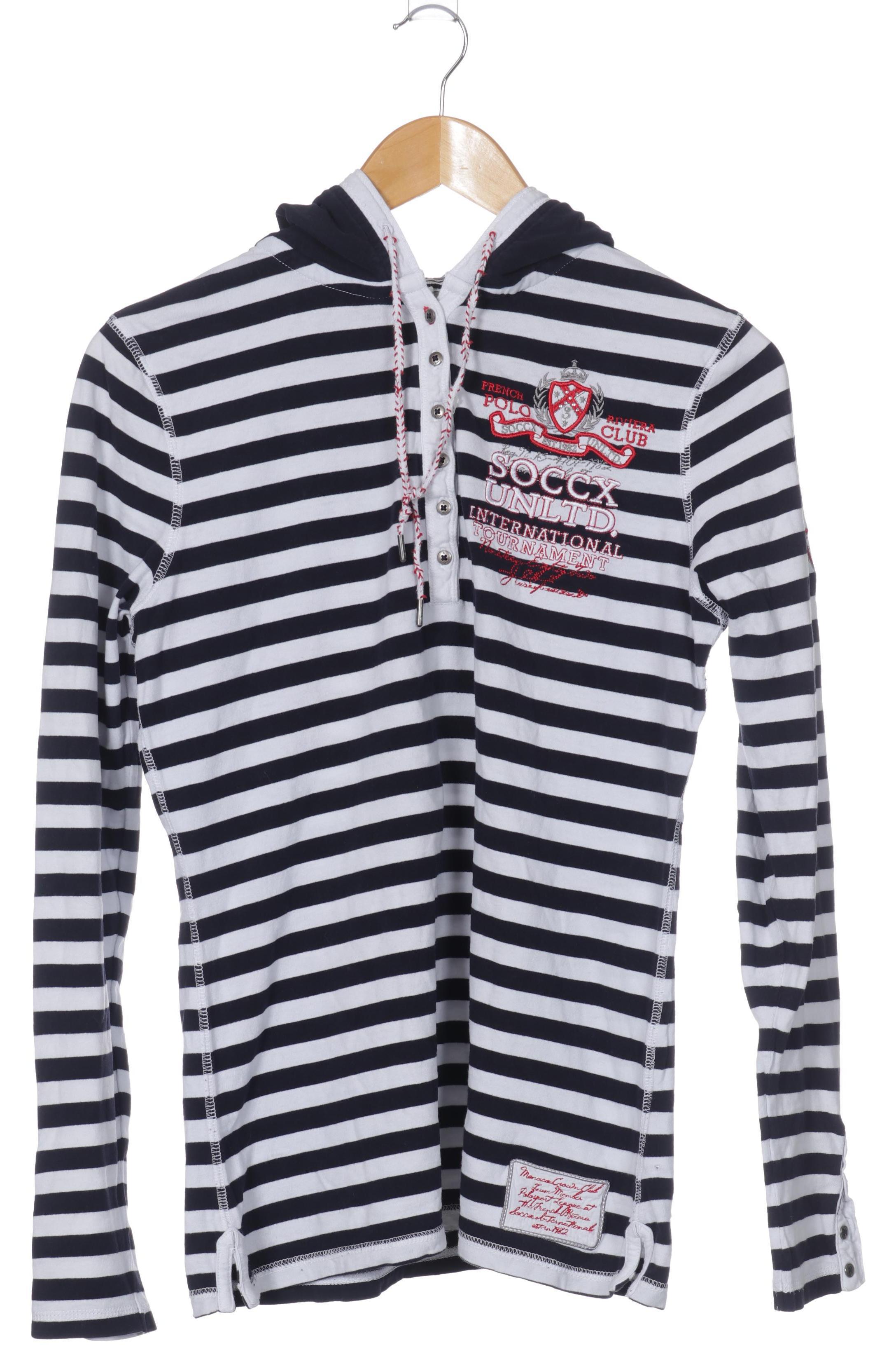 

Soccx Damen Kapuzenpullover, blau, Gr.