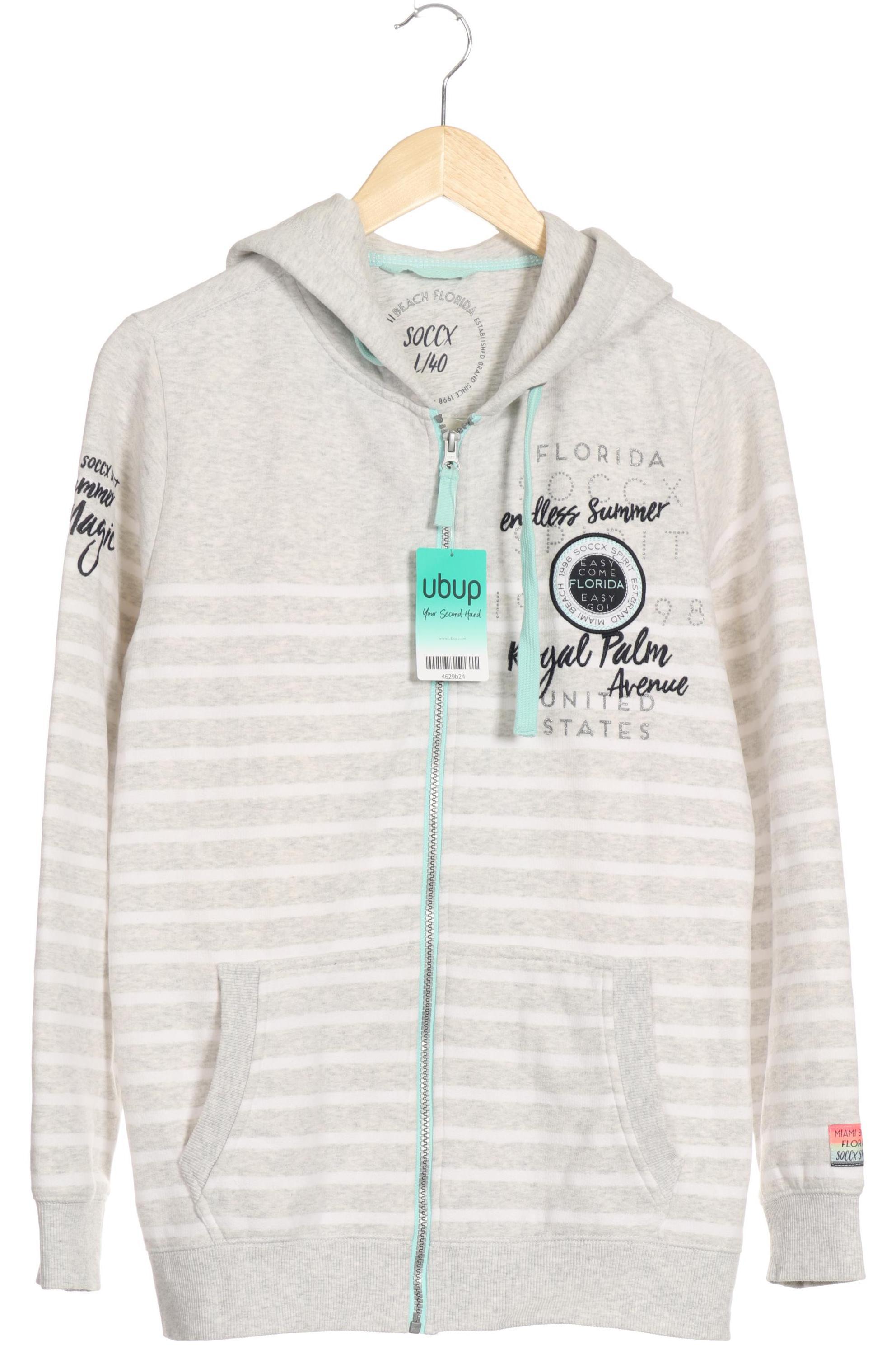 

Soccx Damen Kapuzenpullover, grau, Gr.