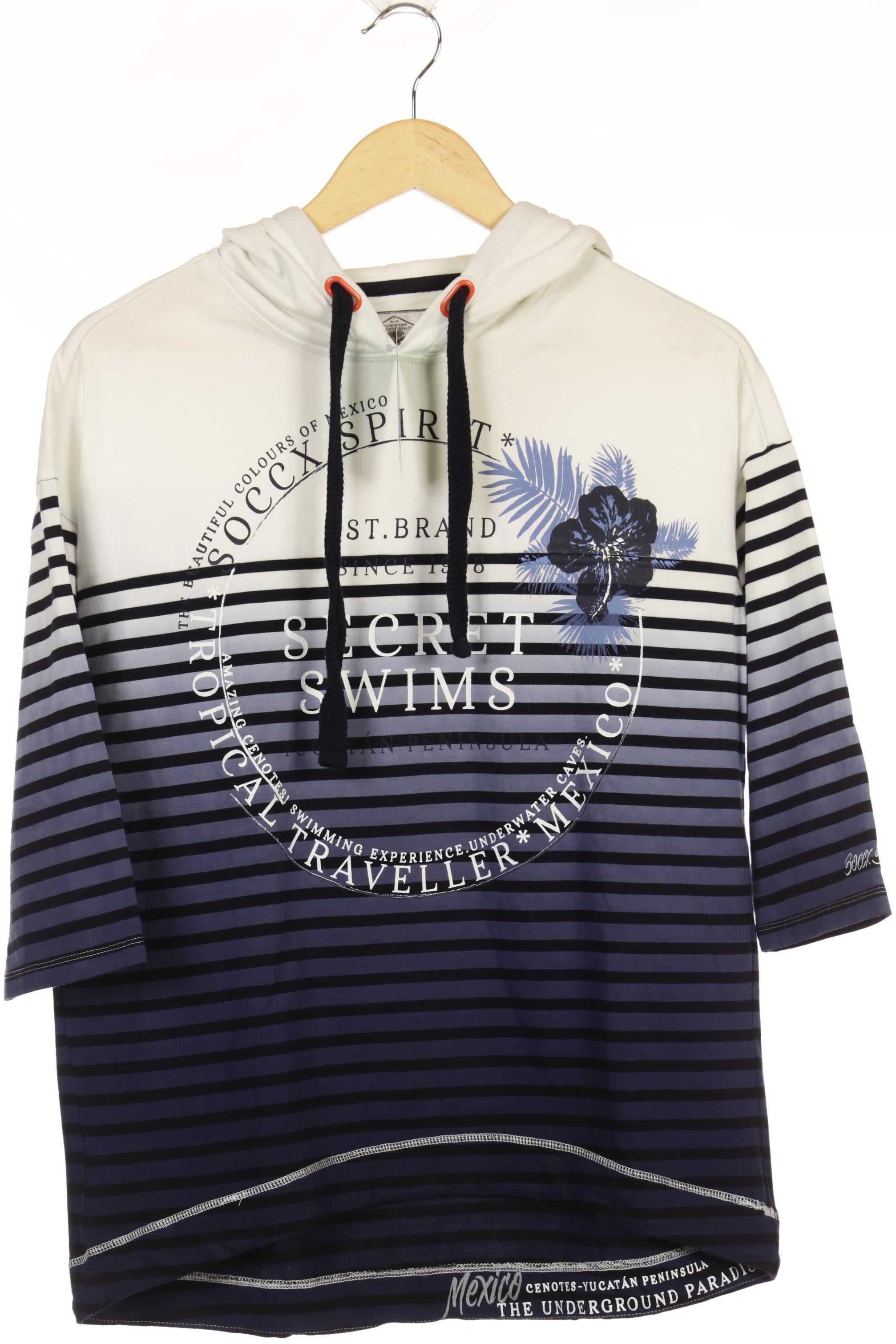 

Soccx Damen Kapuzenpullover, blau, Gr.