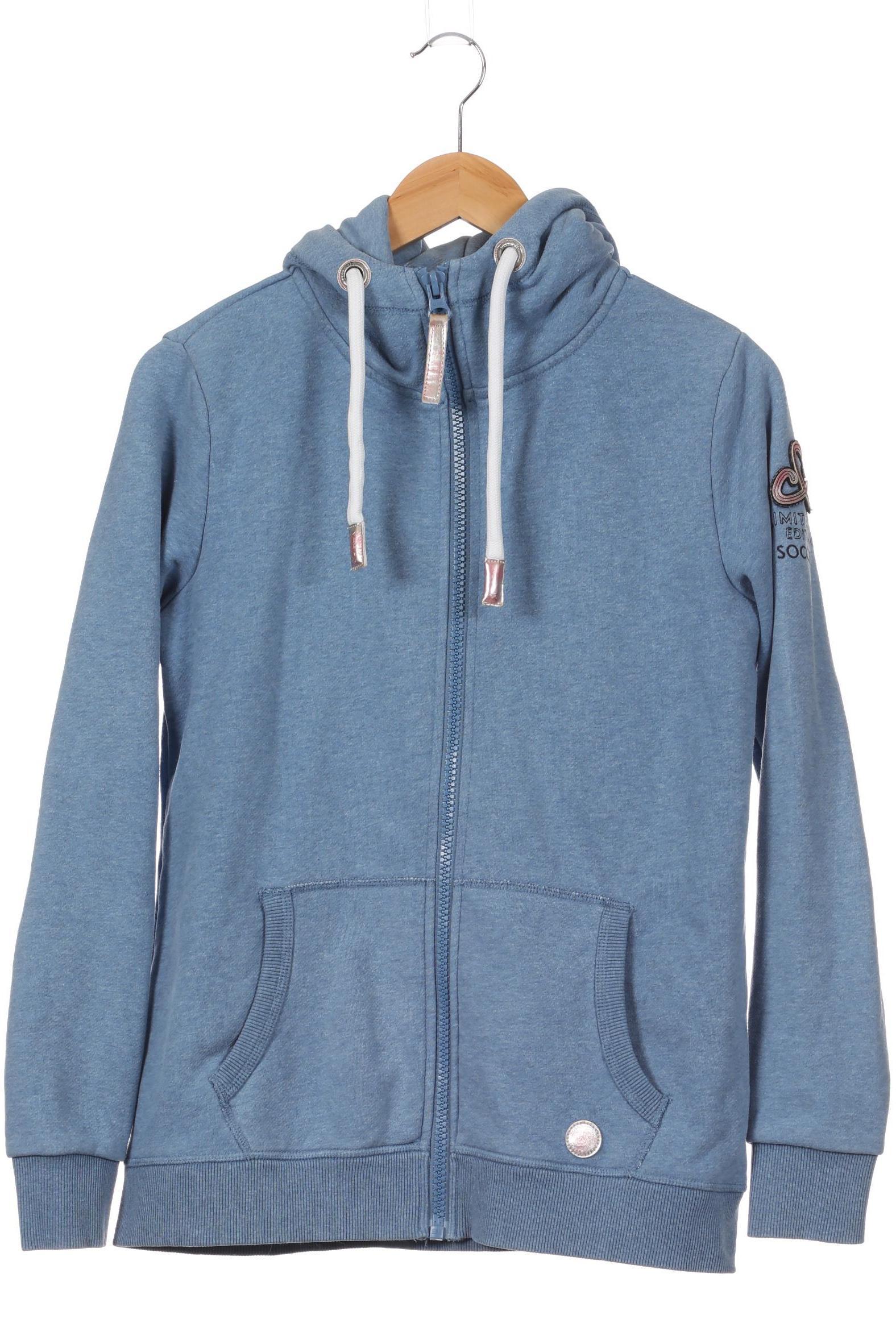 

Soccx Damen Kapuzenpullover, blau, Gr.