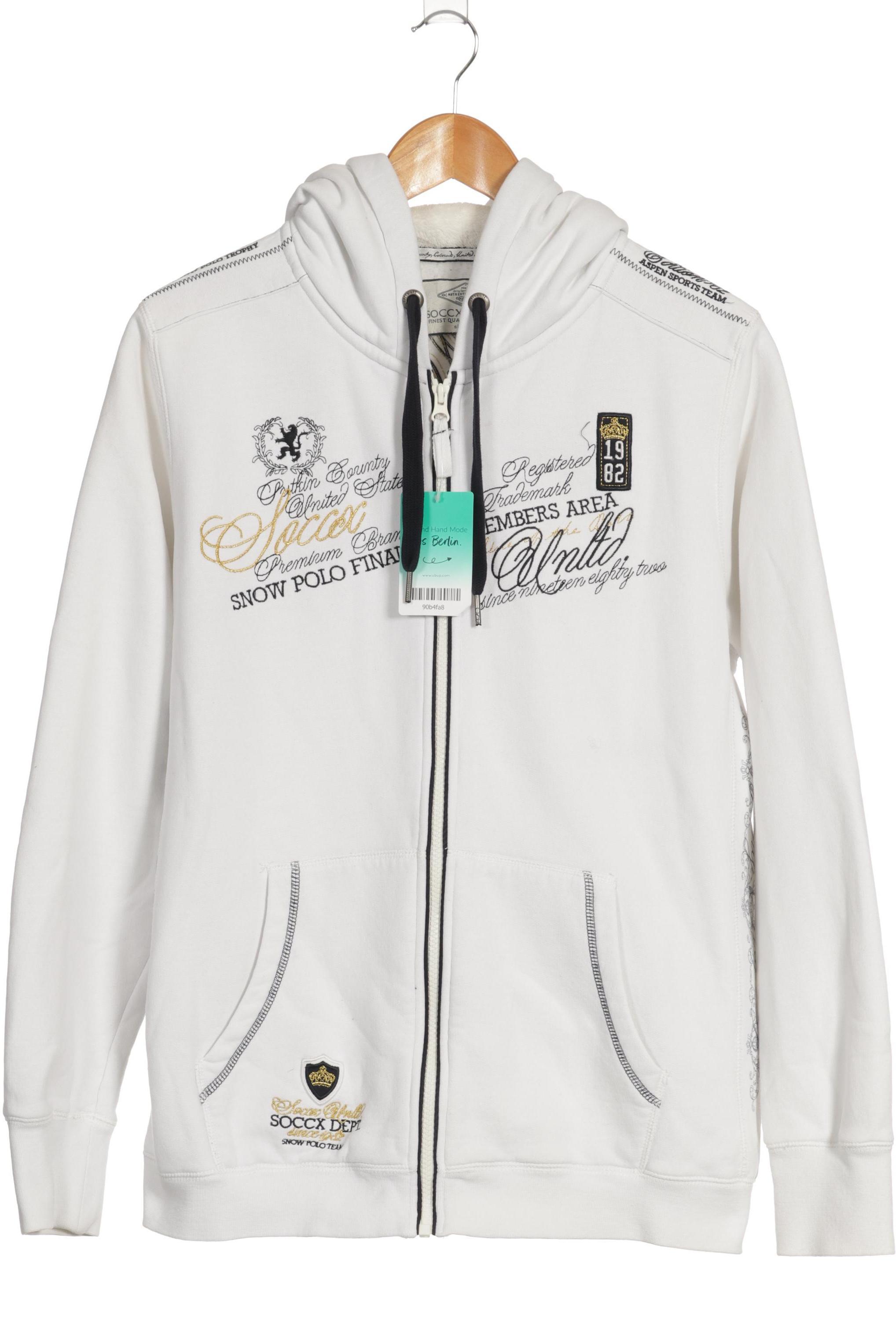 

Soccx Damen Kapuzenpullover, weiß, Gr.