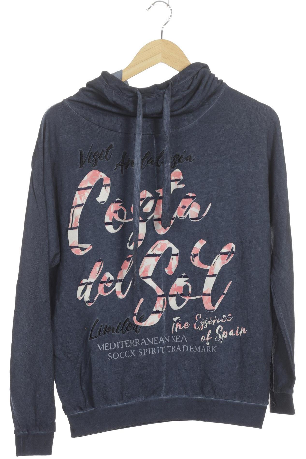 

Soccx Damen Kapuzenpullover, blau, Gr.