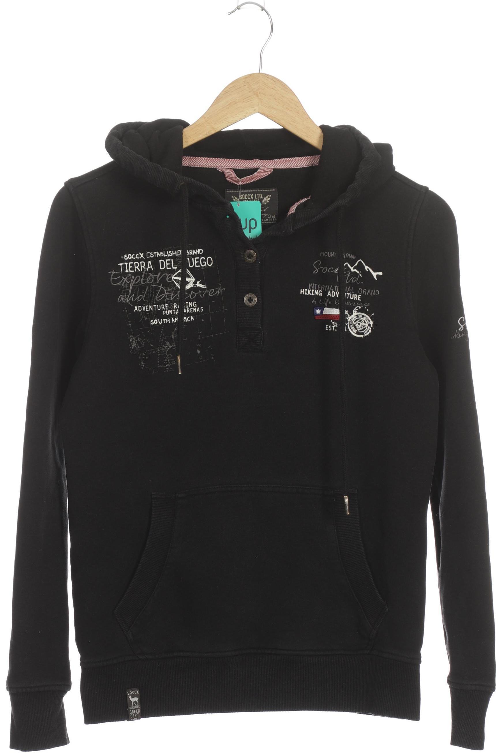 

Soccx Damen Kapuzenpullover, schwarz, Gr. 36