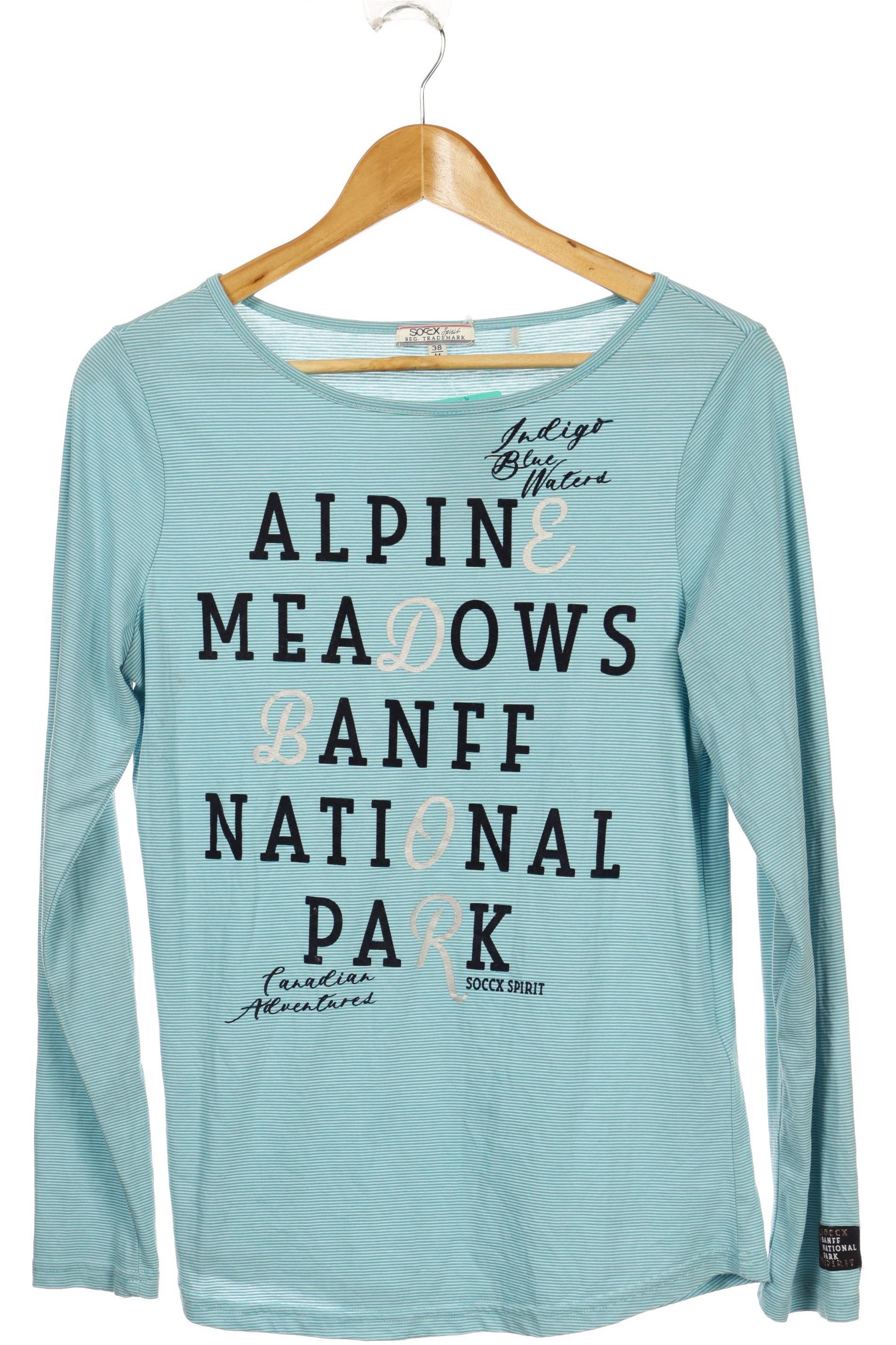 

Soccx Damen Langarmshirt, blau, Gr. 38