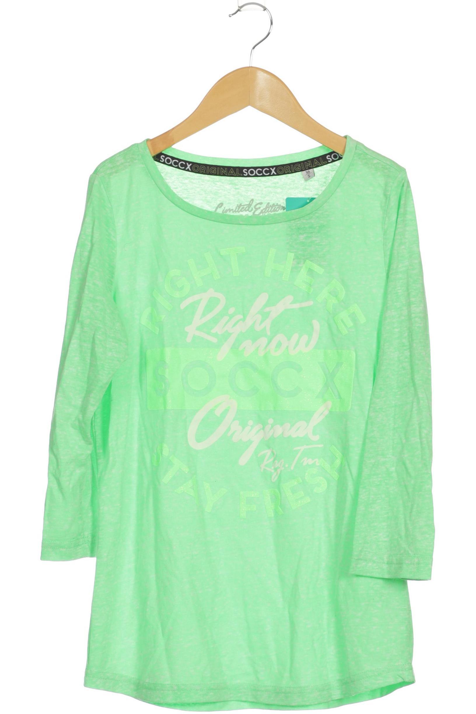 

Soccx Damen Langarmshirt, grün, Gr. 36