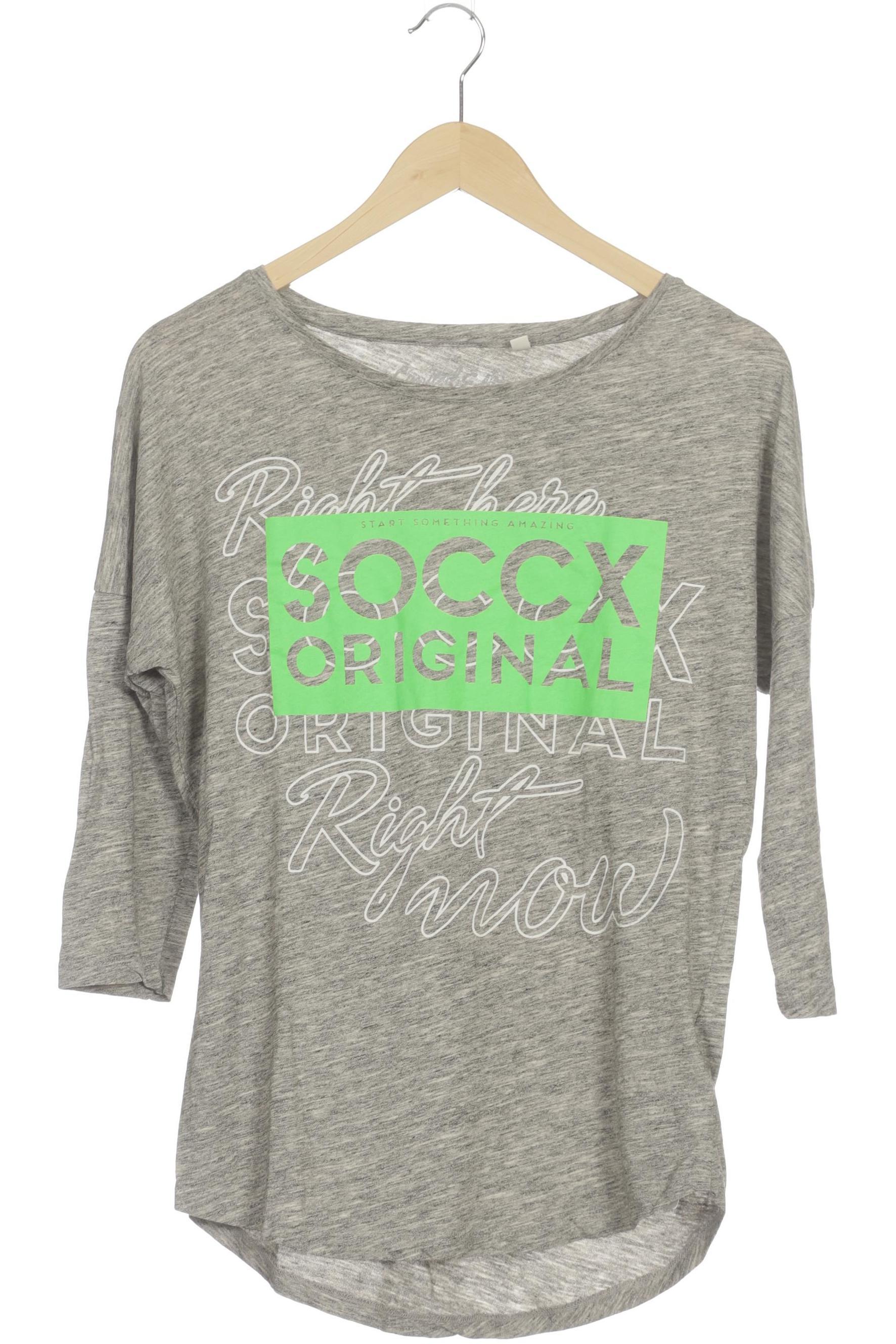 

Soccx Damen Langarmshirt, grau, Gr.