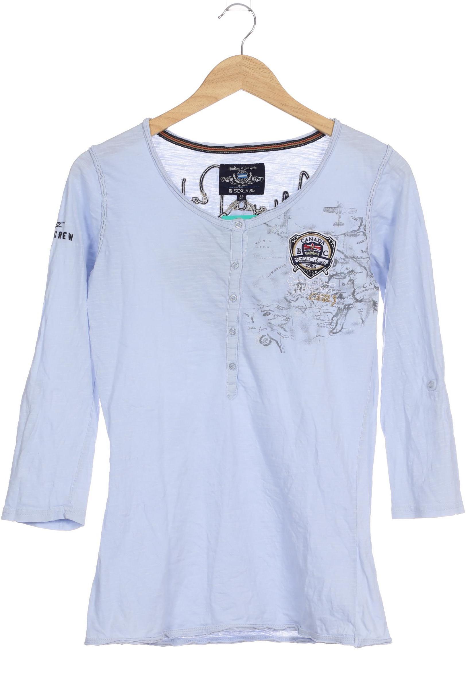 

Soccx Damen Langarmshirt, blau, Gr.