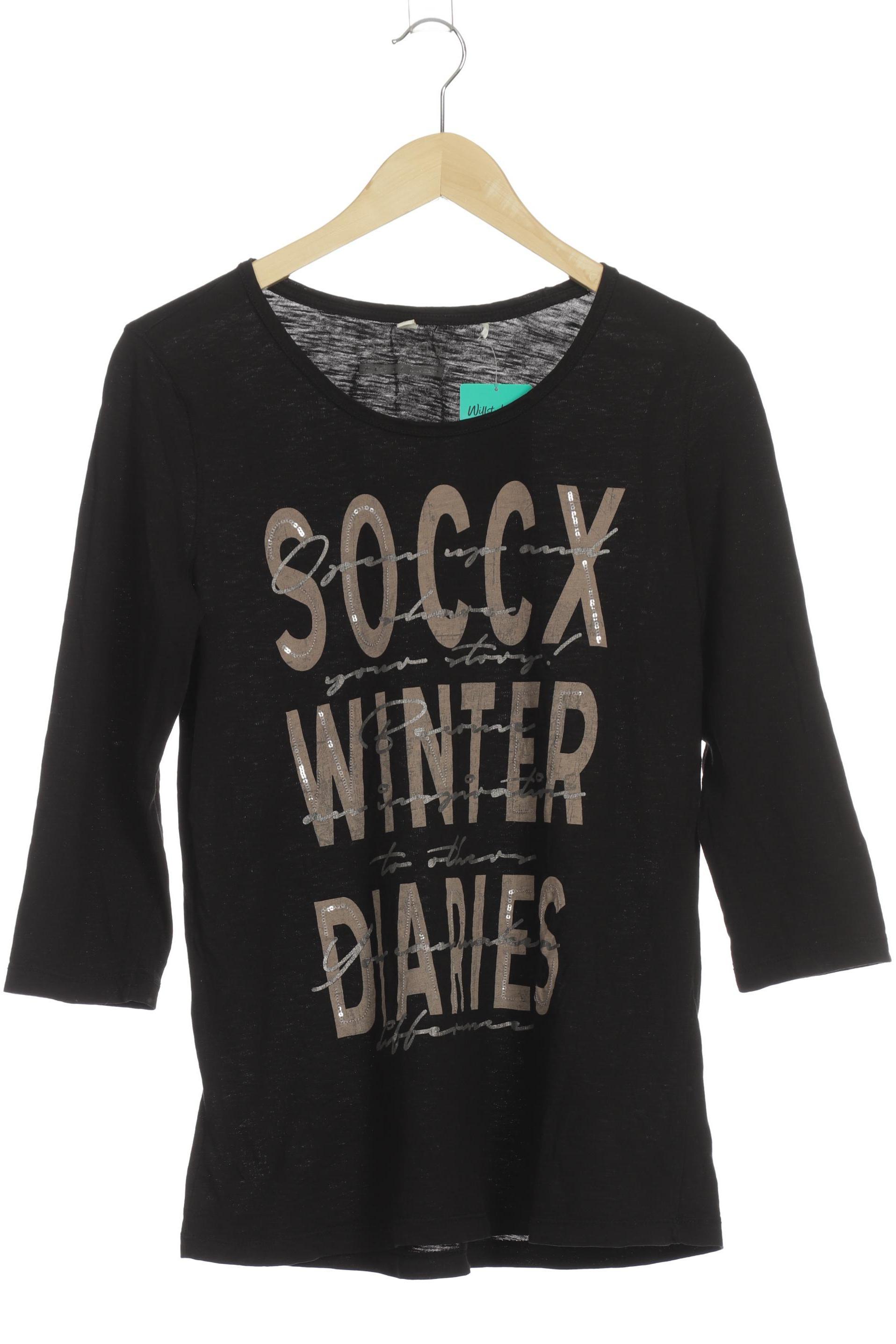 

Soccx Damen Langarmshirt, schwarz, Gr. 40