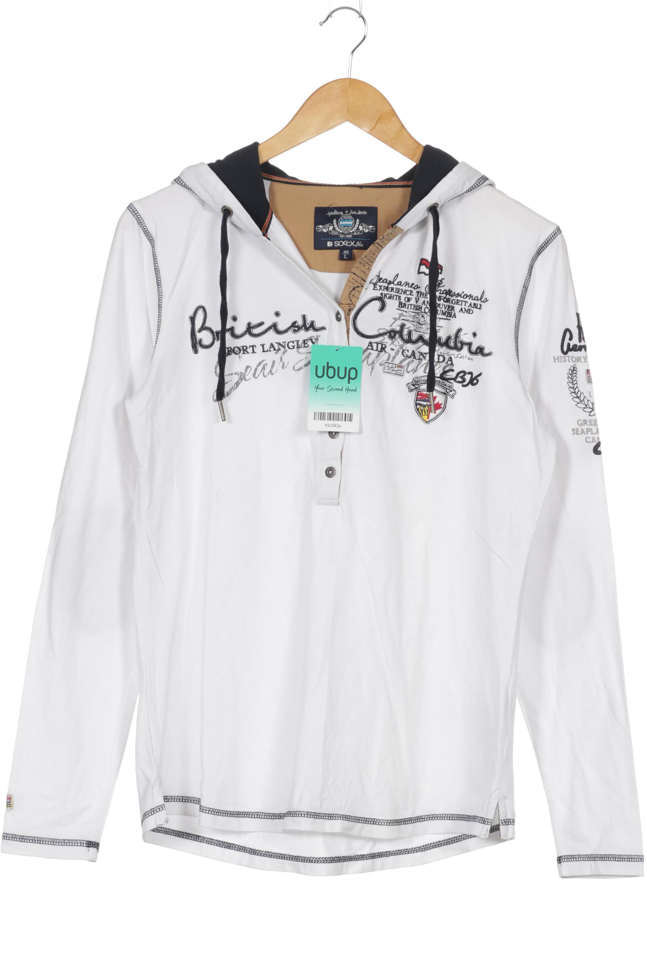 

Soccx Damen Langarmshirt, weiß, Gr. 40