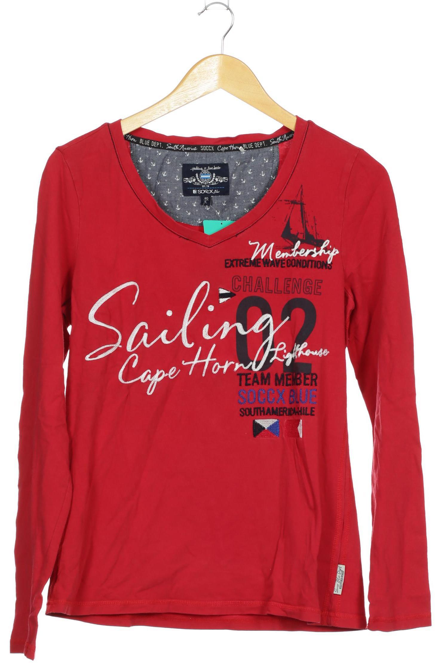 

Soccx Damen Langarmshirt, rot, Gr.