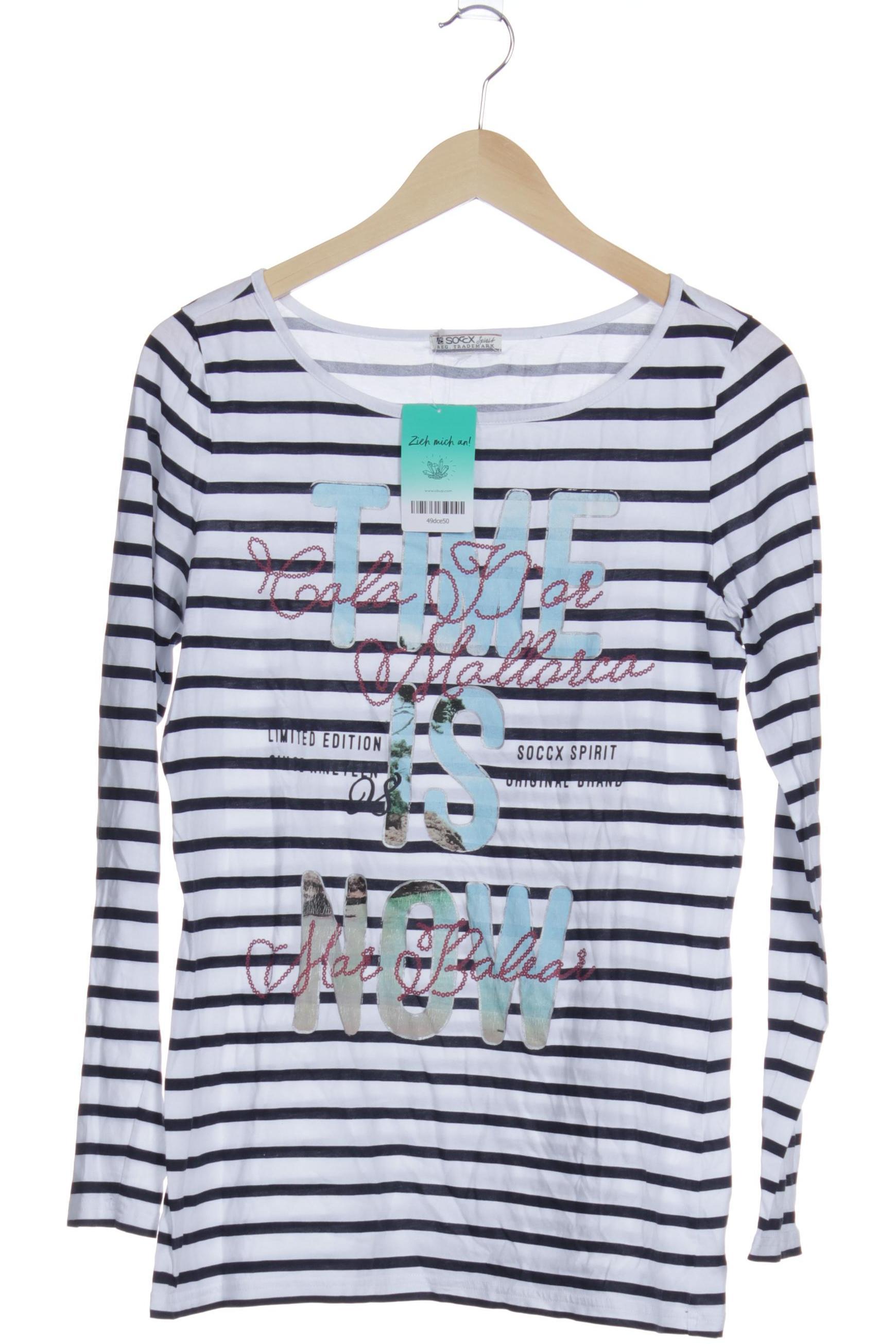 

Soccx Damen Langarmshirt, weiß, Gr.