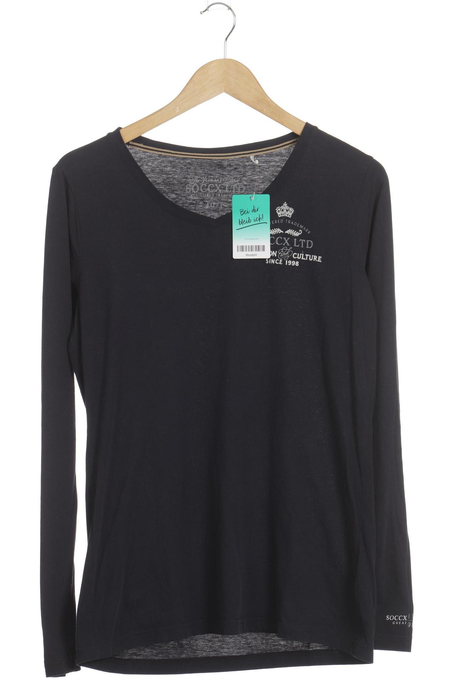 

Soccx Damen Langarmshirt, blau, Gr. 40