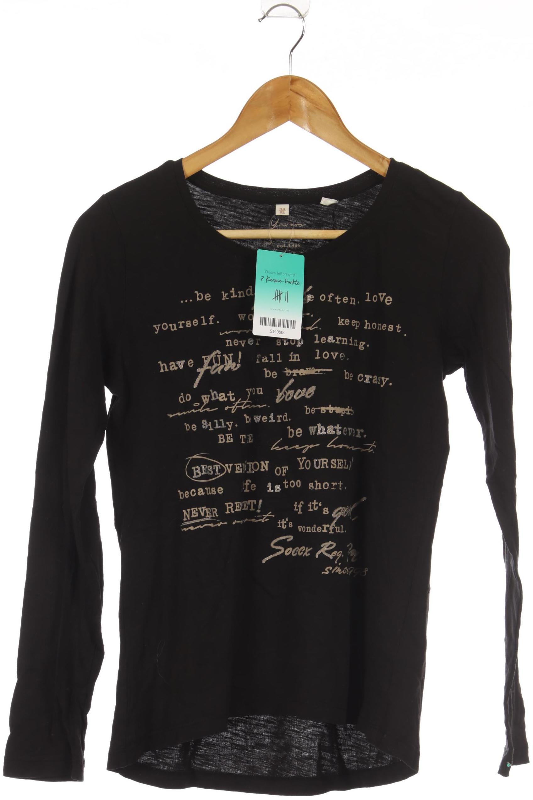 

Soccx Damen Langarmshirt, schwarz, Gr.