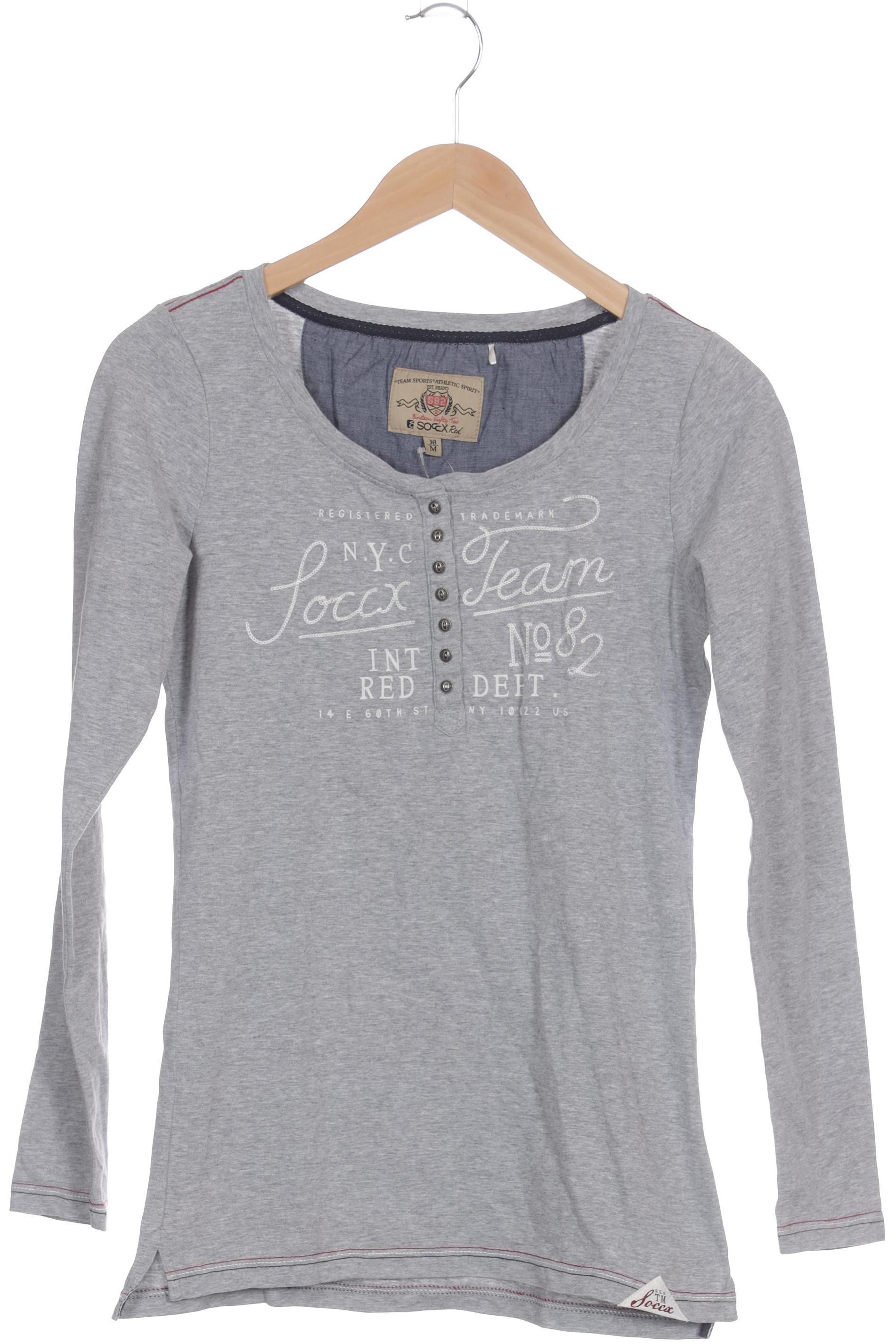 

Soccx Damen Langarmshirt, grau, Gr.