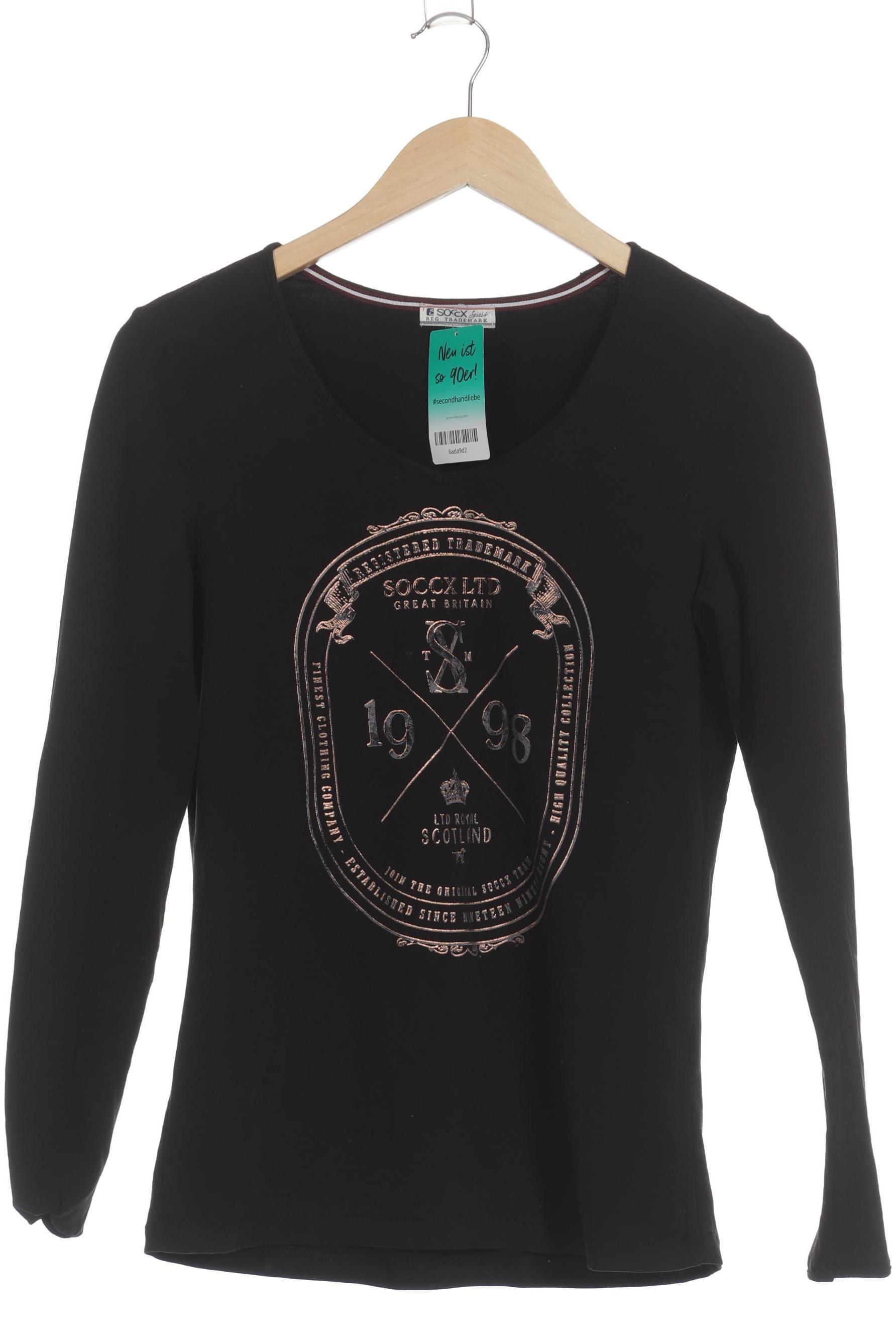 

Soccx Damen Langarmshirt, schwarz, Gr.