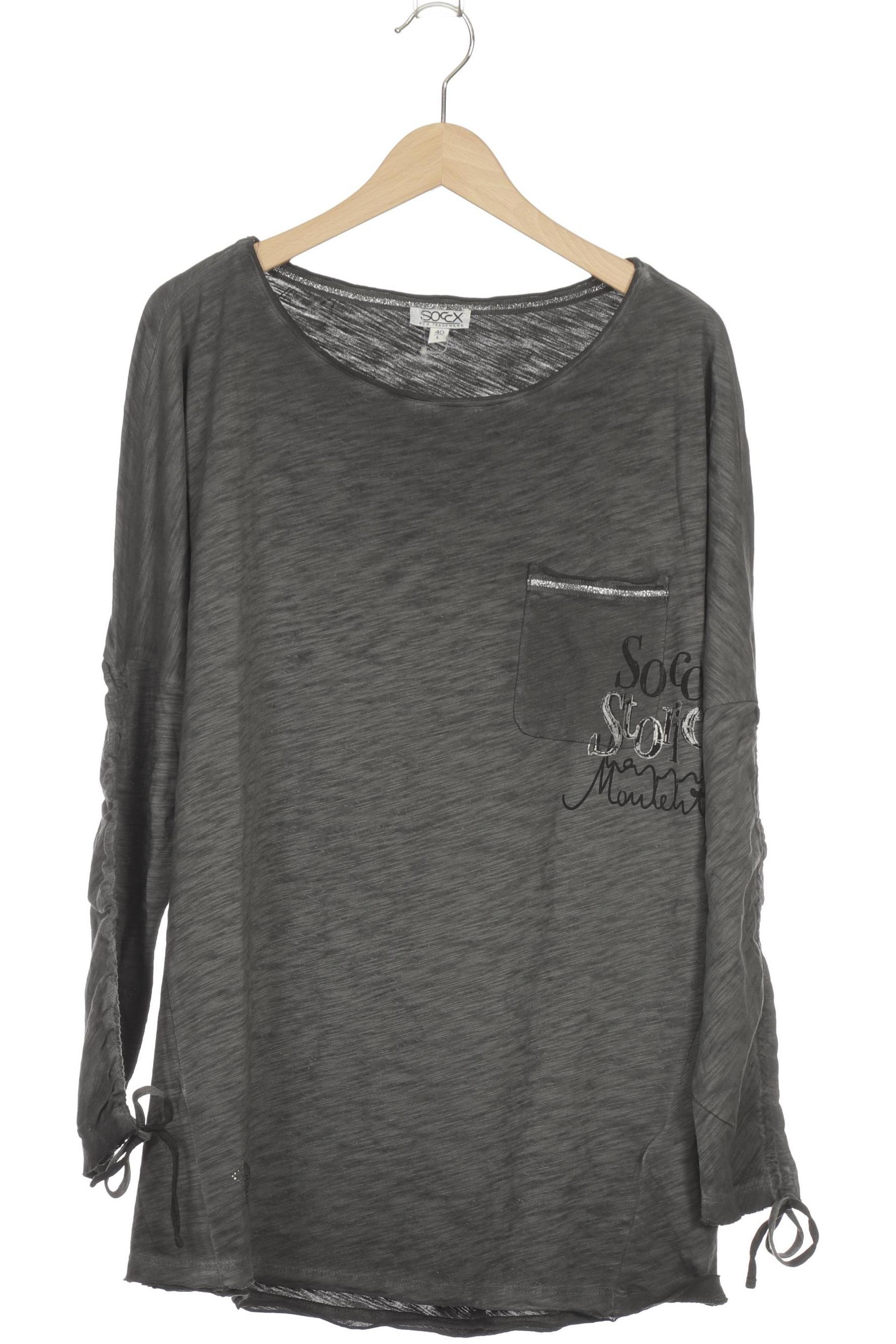 

Soccx Damen Langarmshirt, grau, Gr.