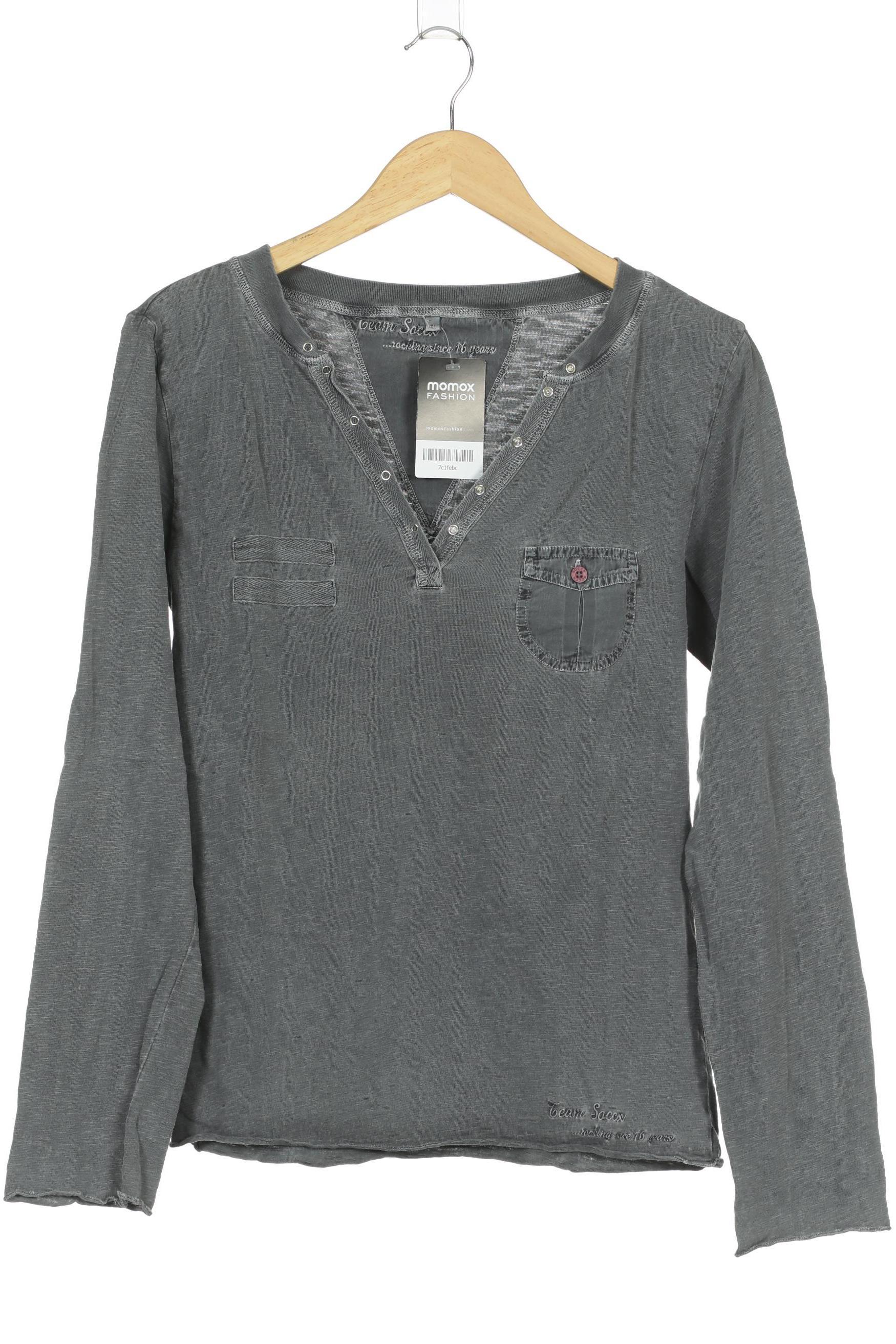 

Soccx Damen Langarmshirt, grau, Gr.