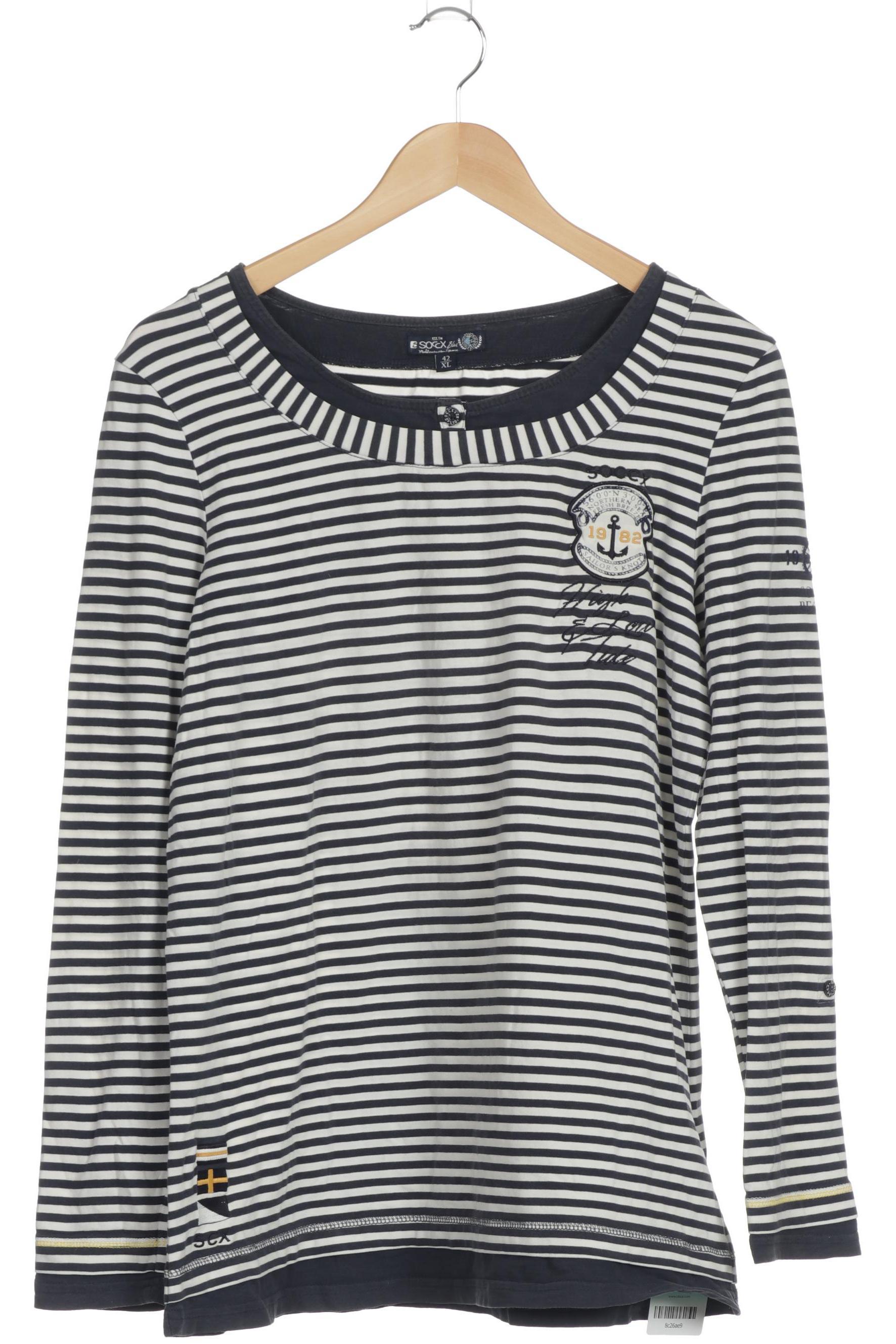 

Soccx Damen Langarmshirt, blau, Gr.