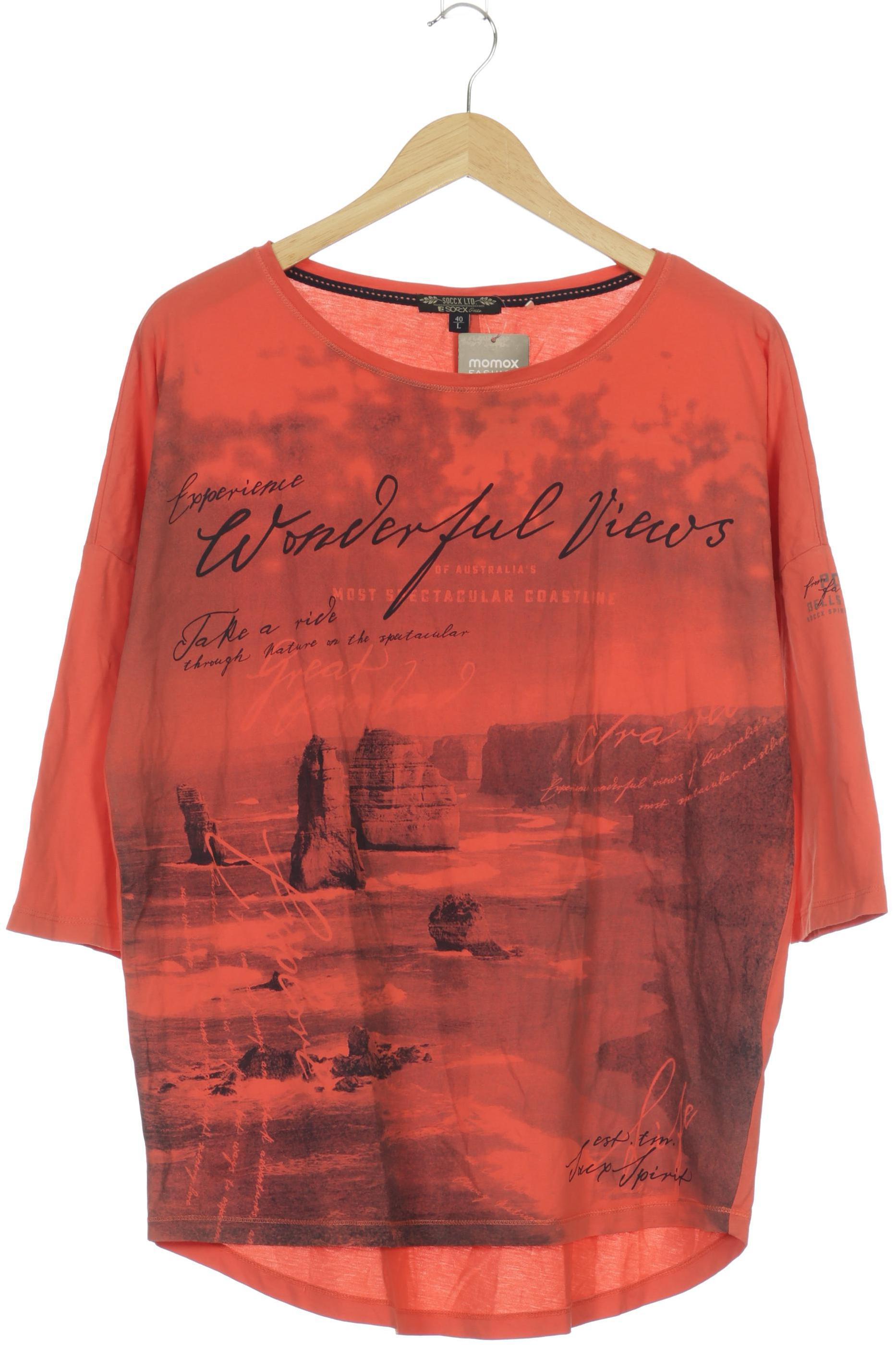 

Soccx Damen Langarmshirt, rot, Gr.