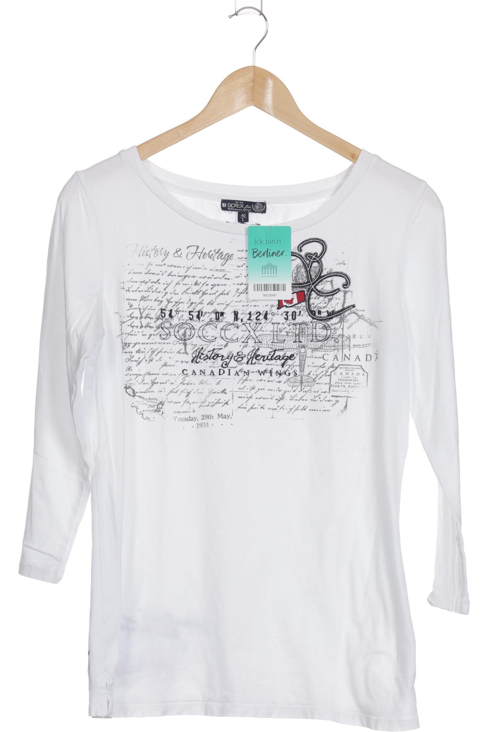 

Soccx Damen Langarmshirt, weiß, Gr.