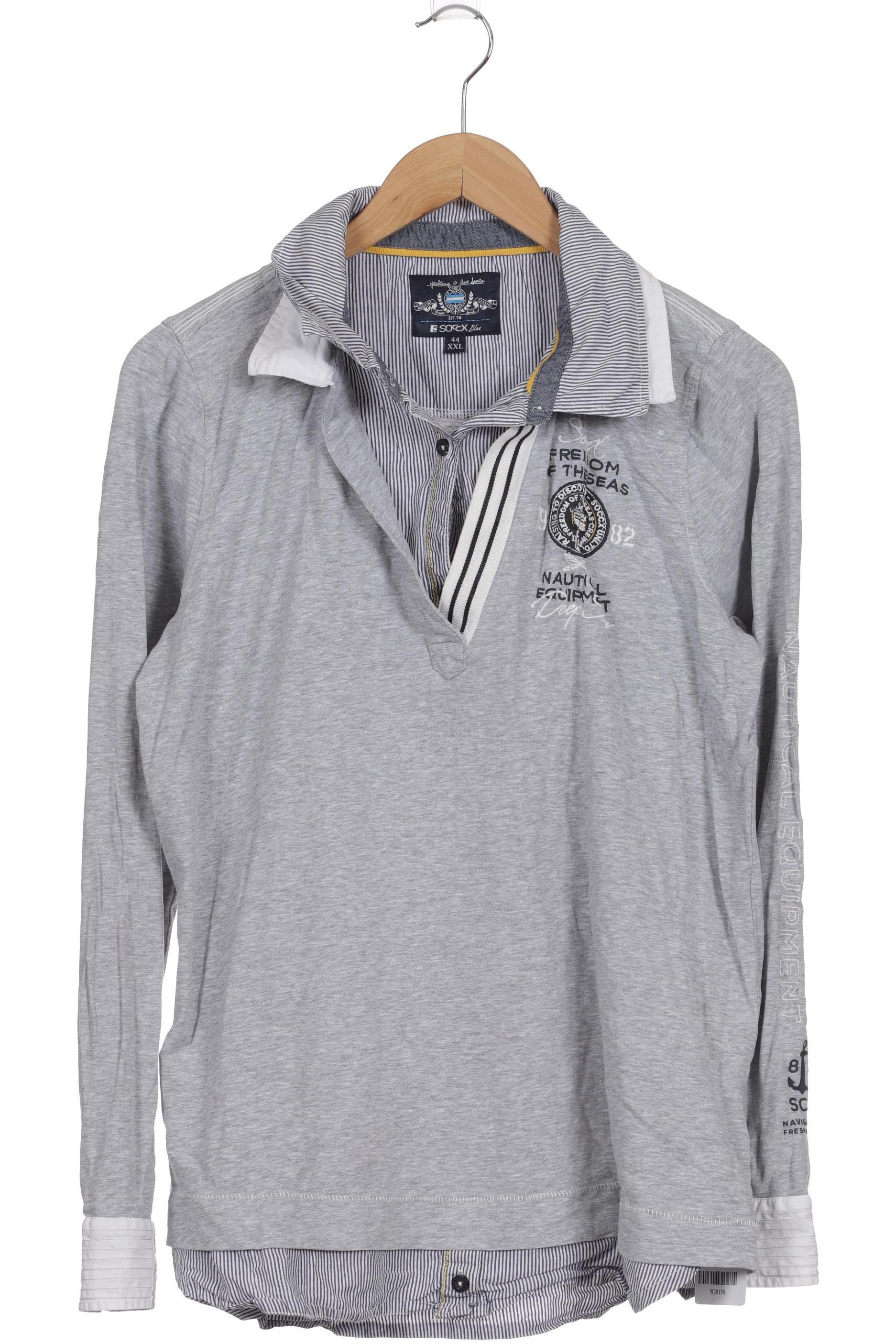 

Soccx Damen Langarmshirt, grau, Gr. 44