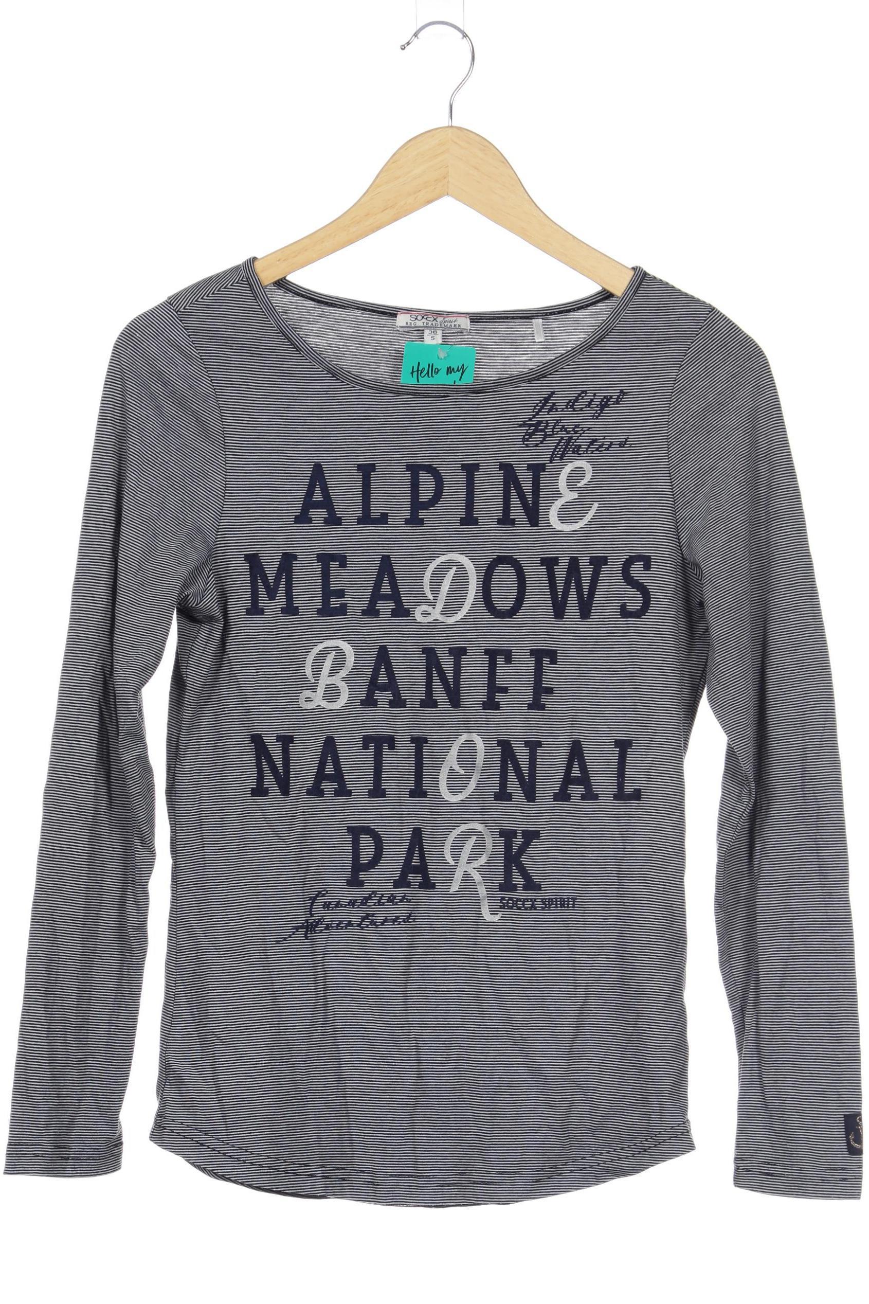 

Soccx Damen Langarmshirt, blau, Gr.