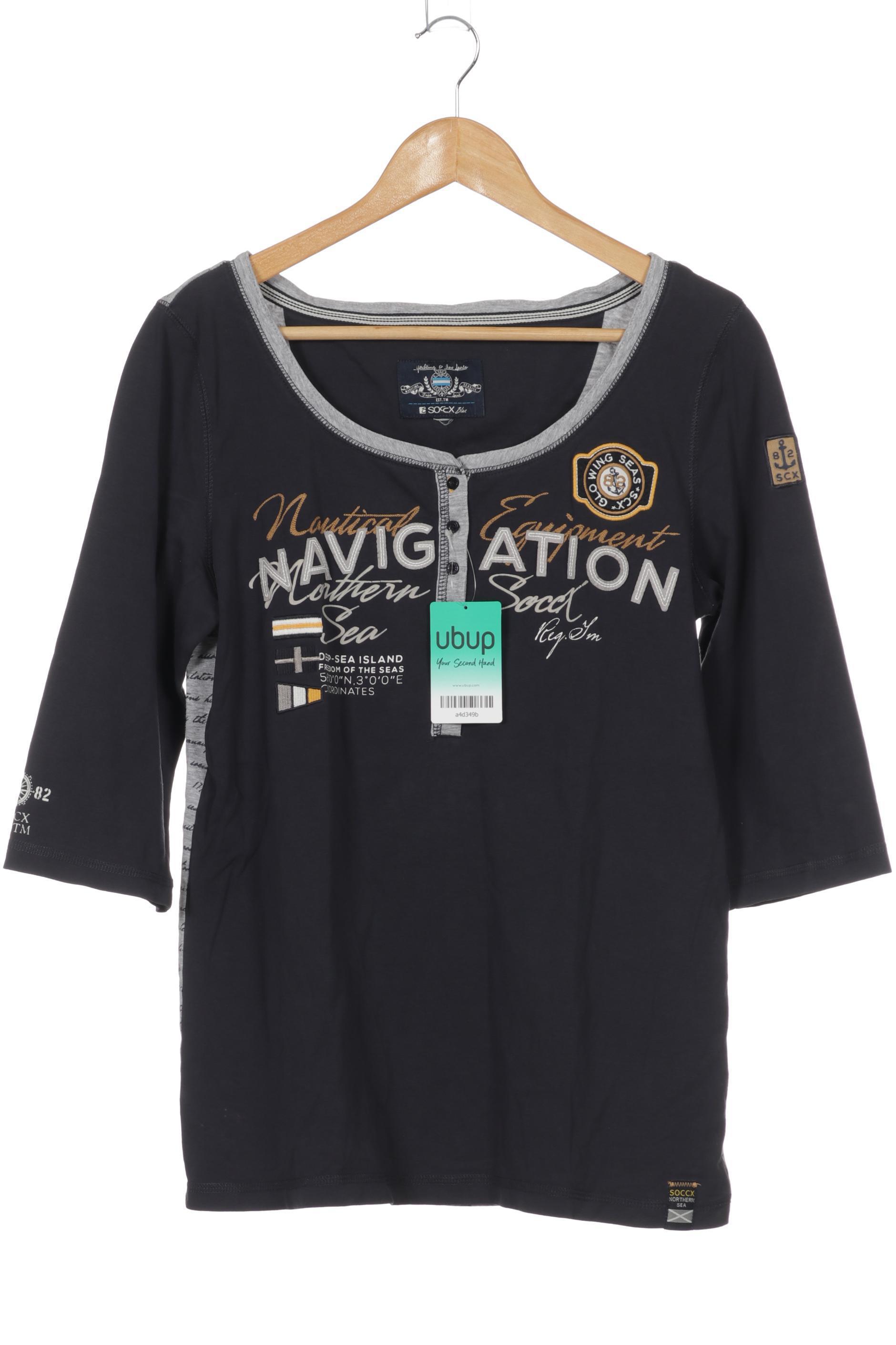 

Soccx Damen Langarmshirt, blau, Gr.