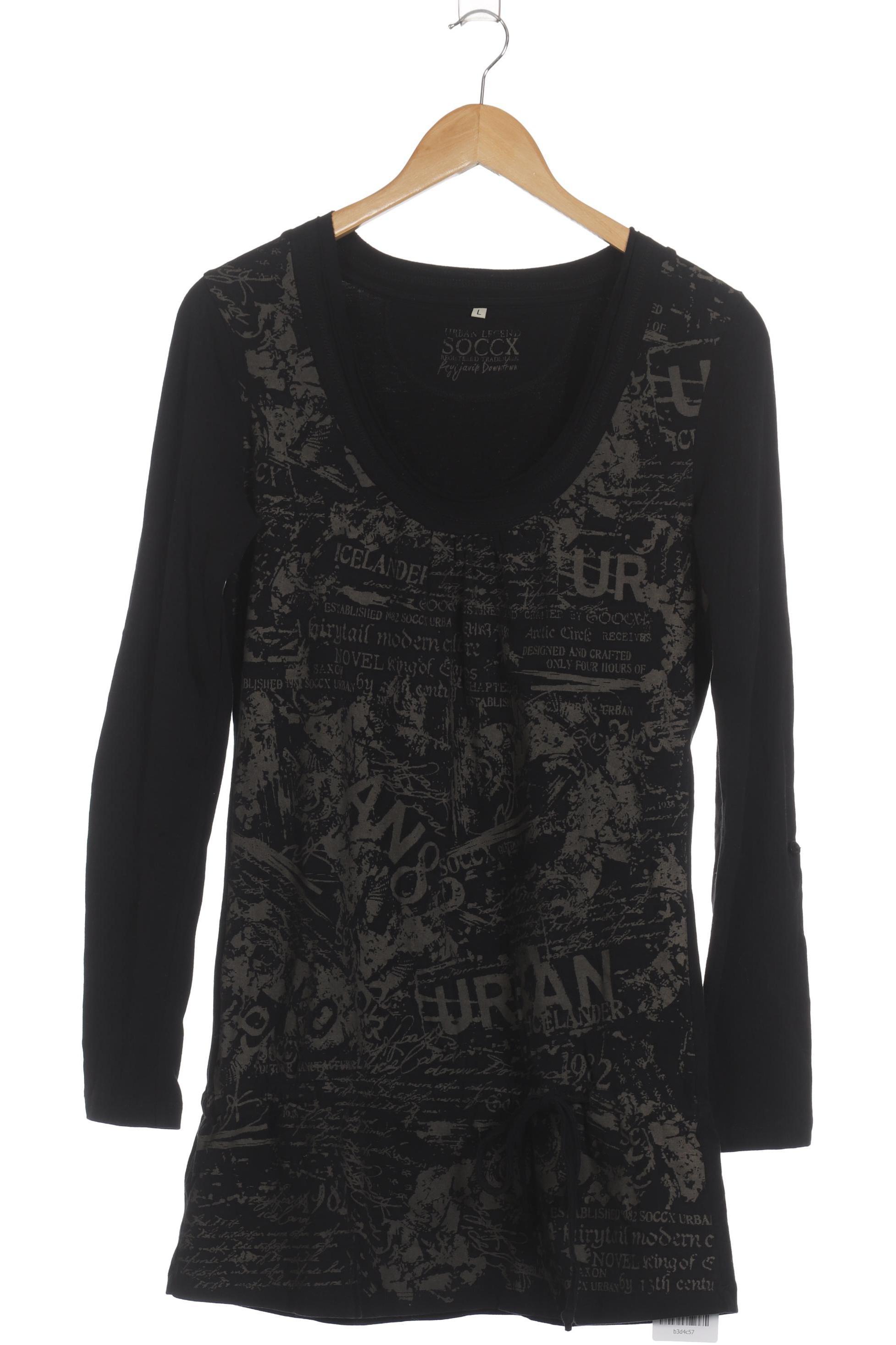 

Soccx Damen Langarmshirt, schwarz, Gr.