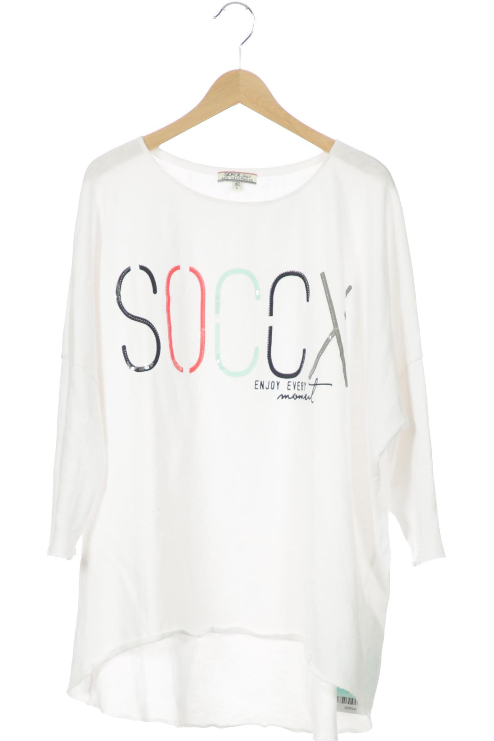 

Soccx Damen Langarmshirt, weiß, Gr. 40
