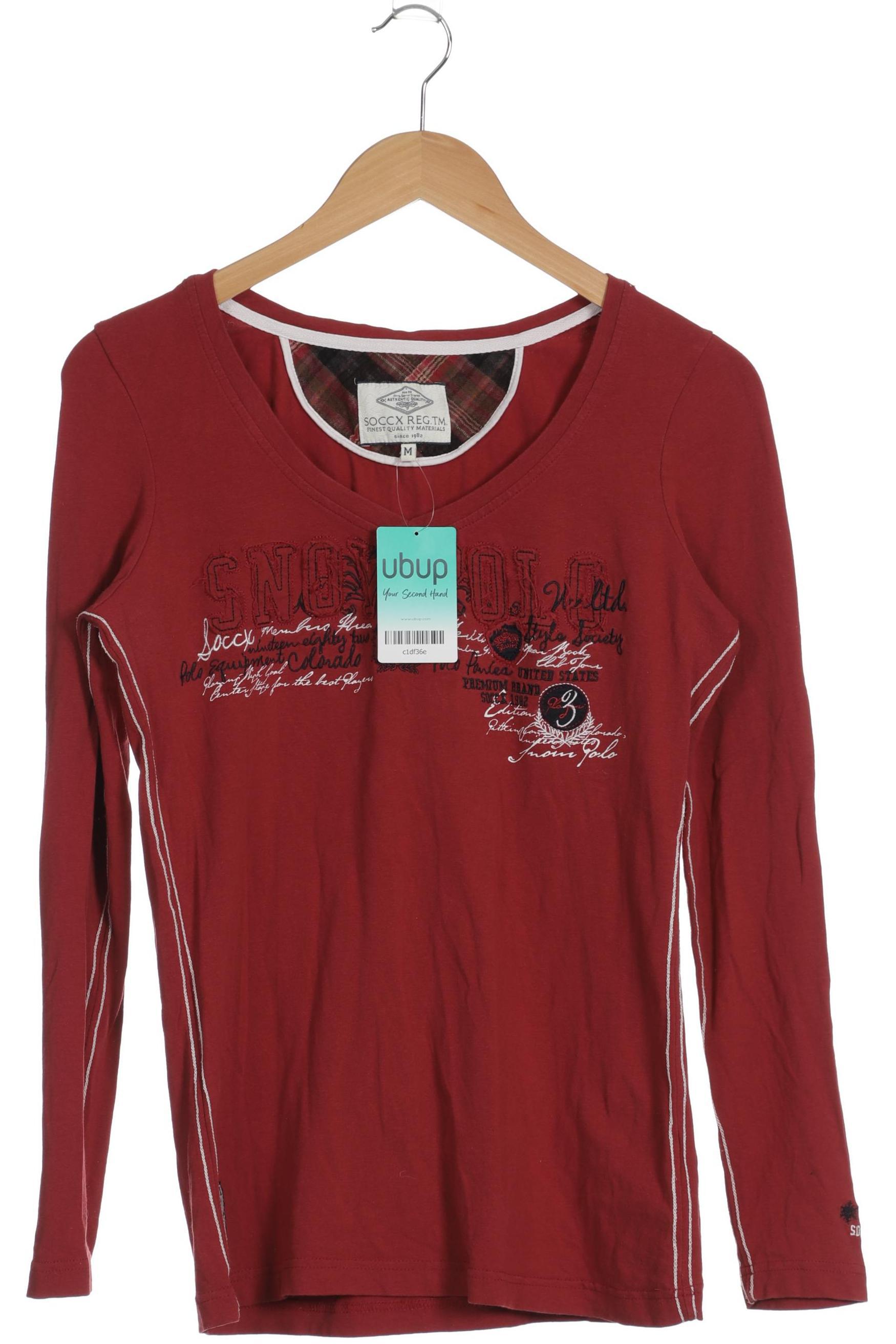 

Soccx Damen Langarmshirt, rot, Gr.