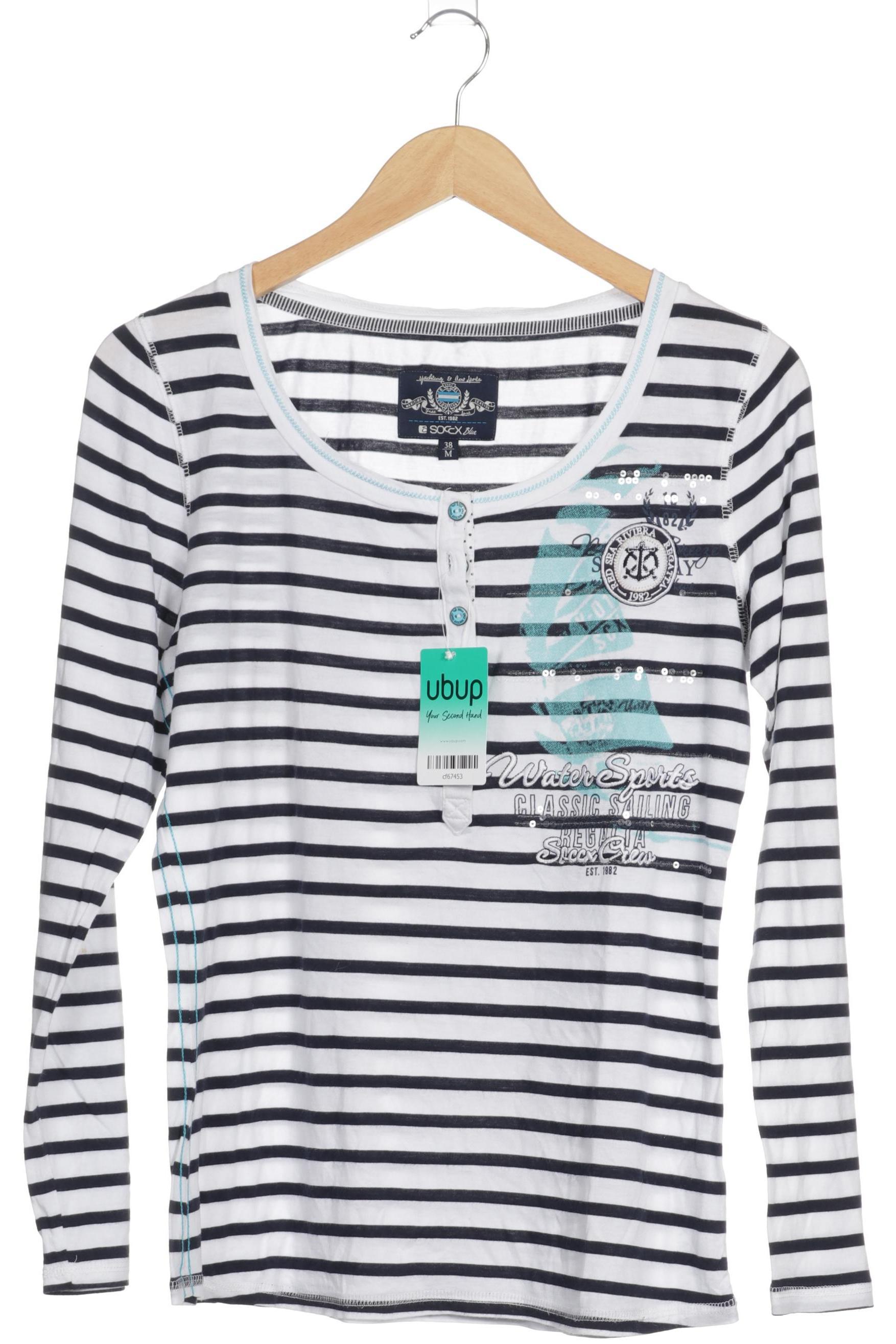 

Soccx Damen Langarmshirt, weiß, Gr.