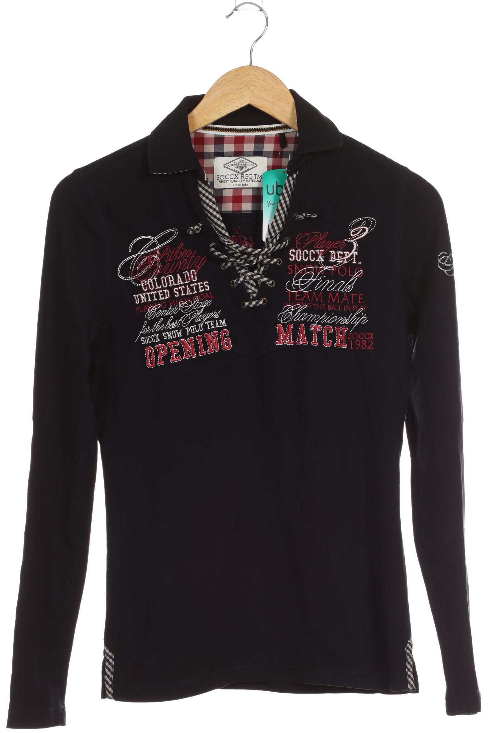 

Soccx Damen Langarmshirt, schwarz, Gr.