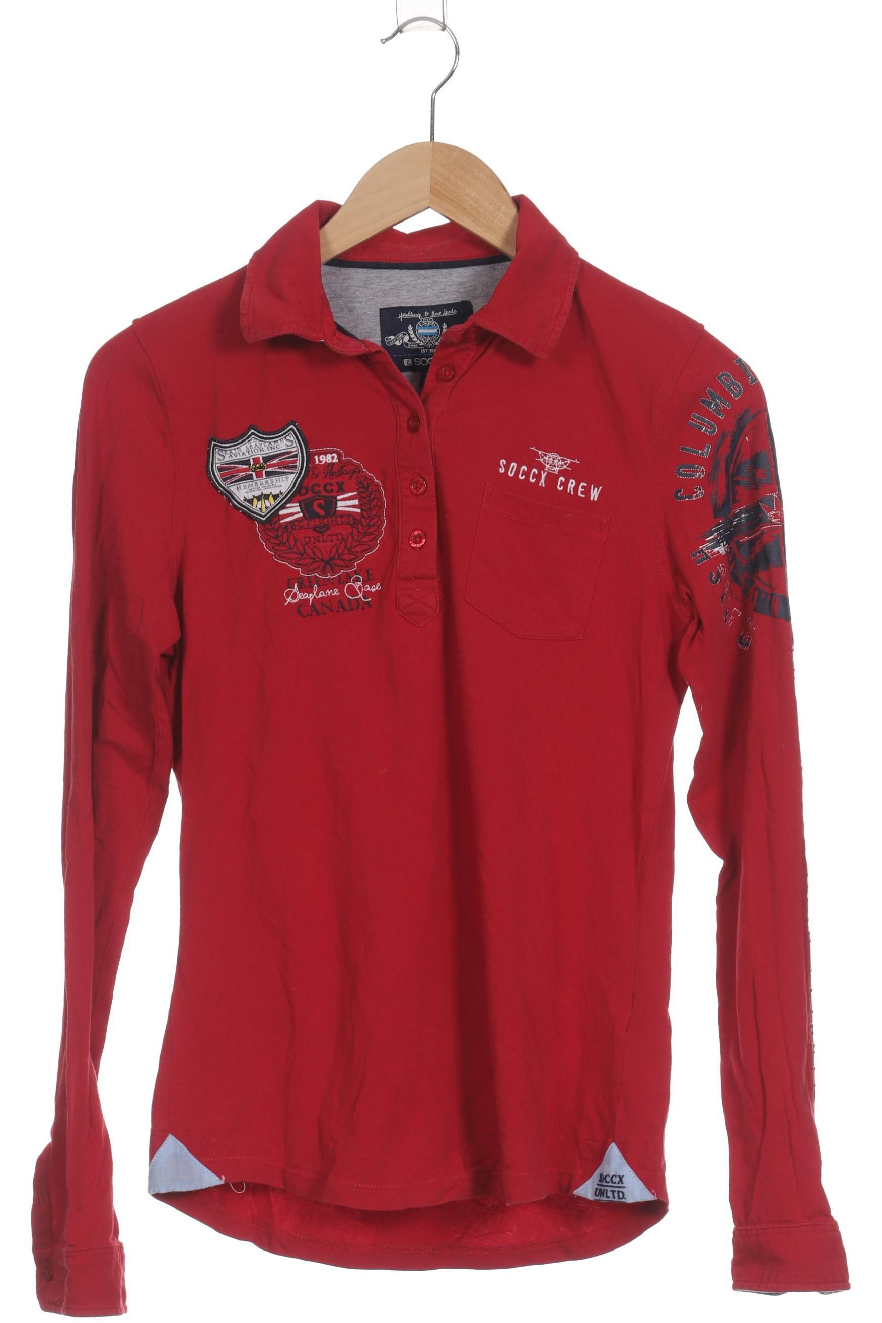 

Soccx Damen Langarmshirt, rot, Gr.