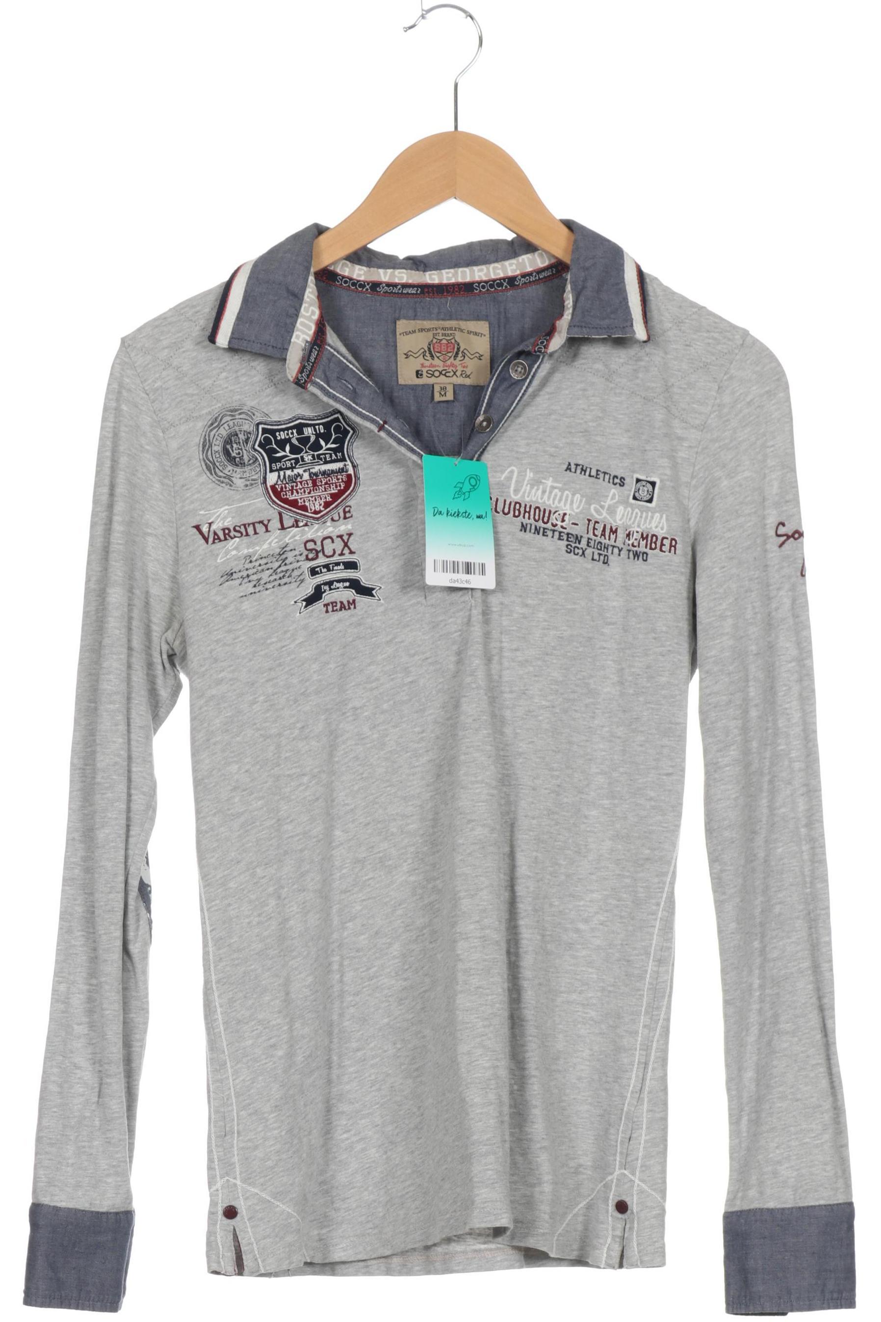 

Soccx Damen Langarmshirt, grau, Gr.