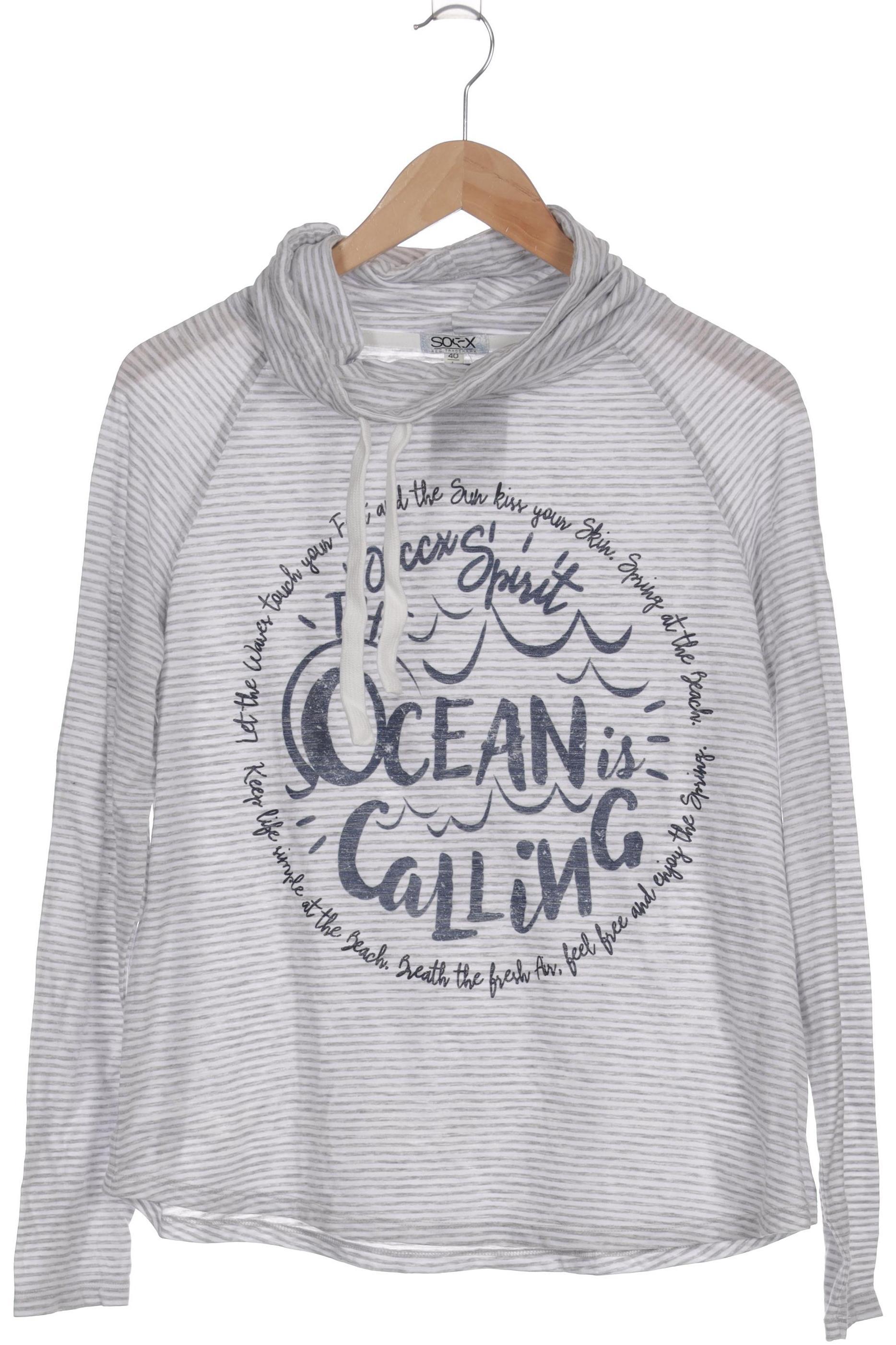 

Soccx Damen Langarmshirt, grau, Gr.