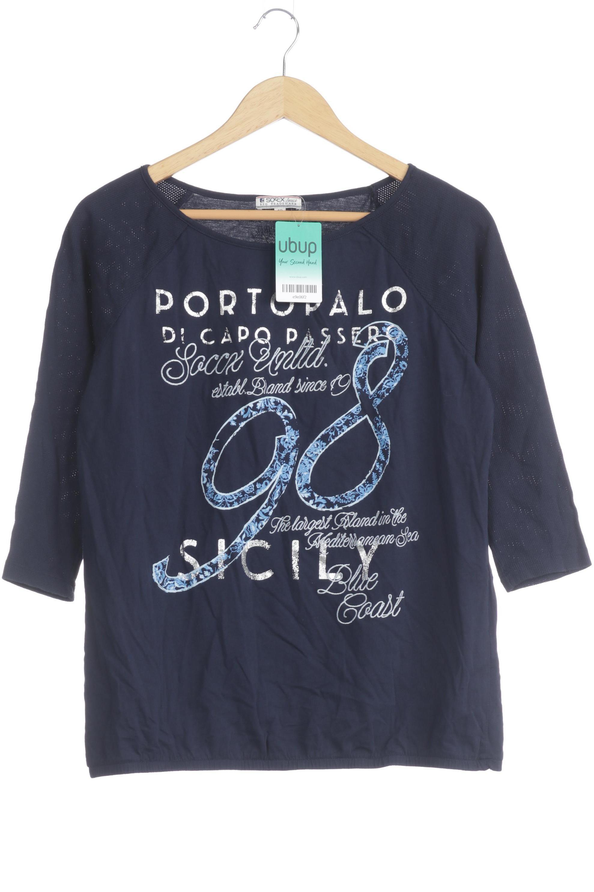 

Soccx Damen Langarmshirt, blau, Gr.