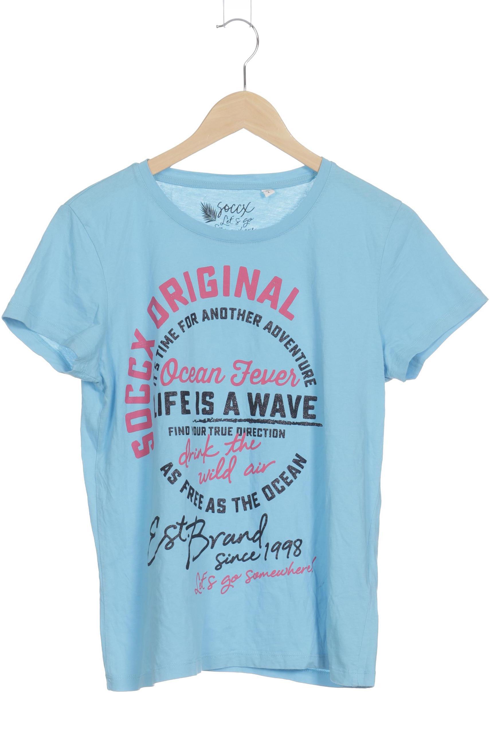 

Soccx Damen T-Shirt, blau, Gr. 40