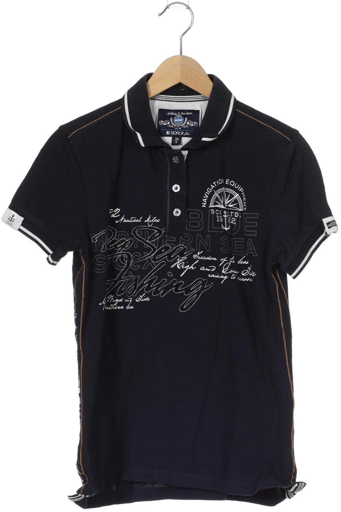 

Soccx Damen Poloshirt, blau, Gr.