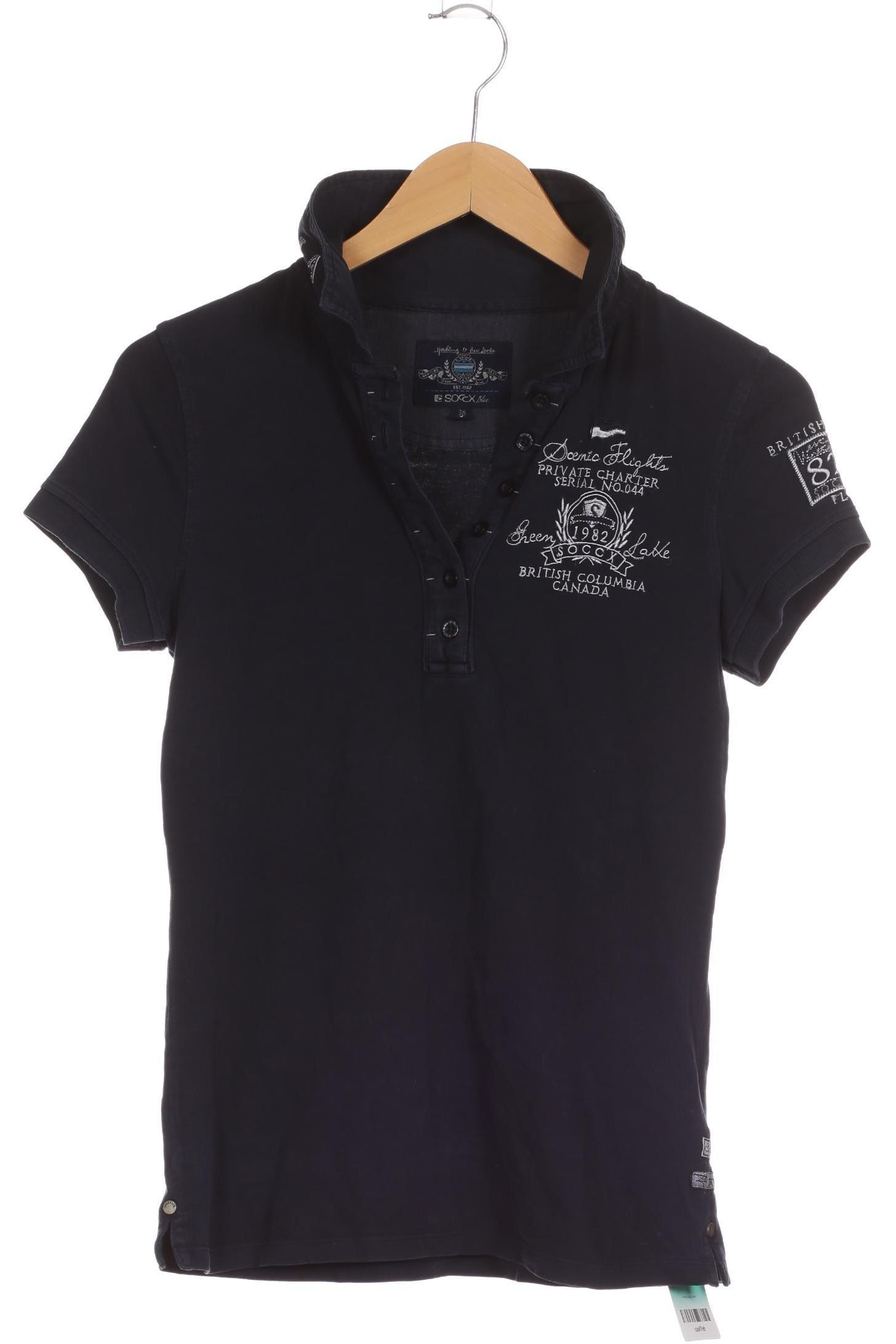 

Soccx Damen Poloshirt, blau, Gr.