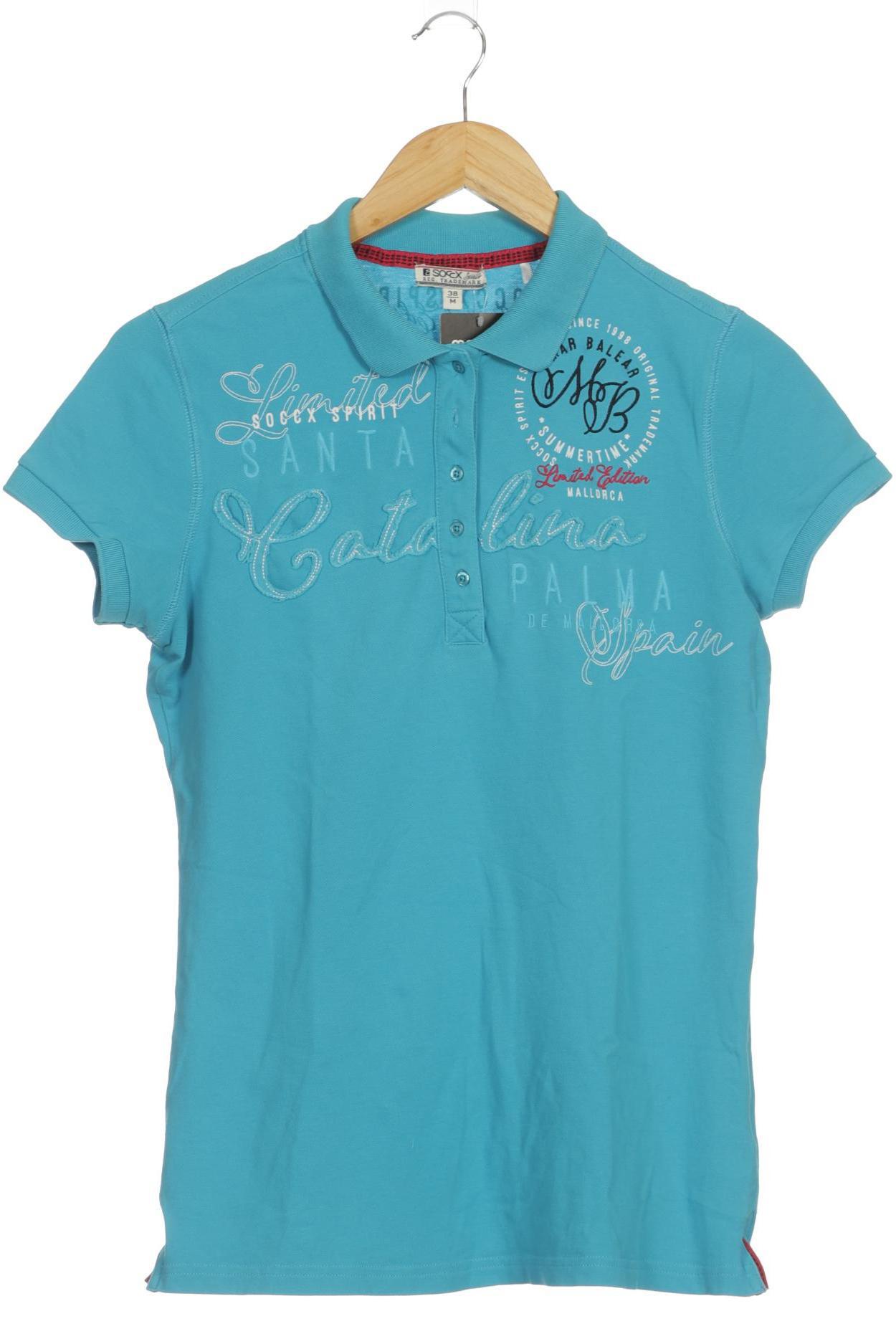 

Soccx Damen Poloshirt, blau, Gr. 38