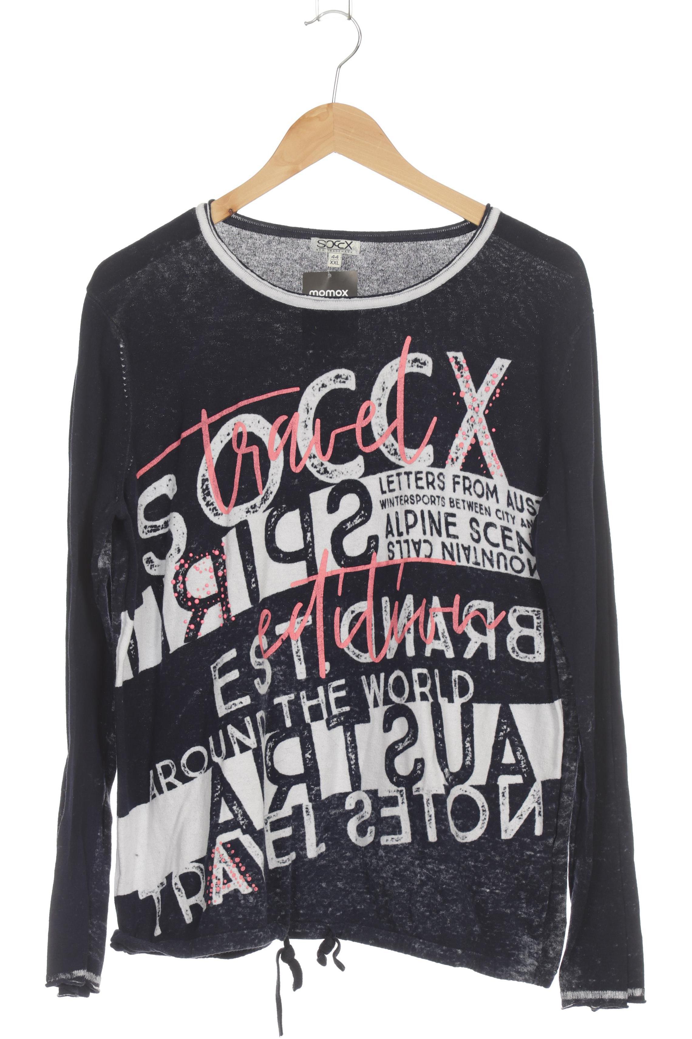 

Soccx Damen Pullover, blau, Gr.