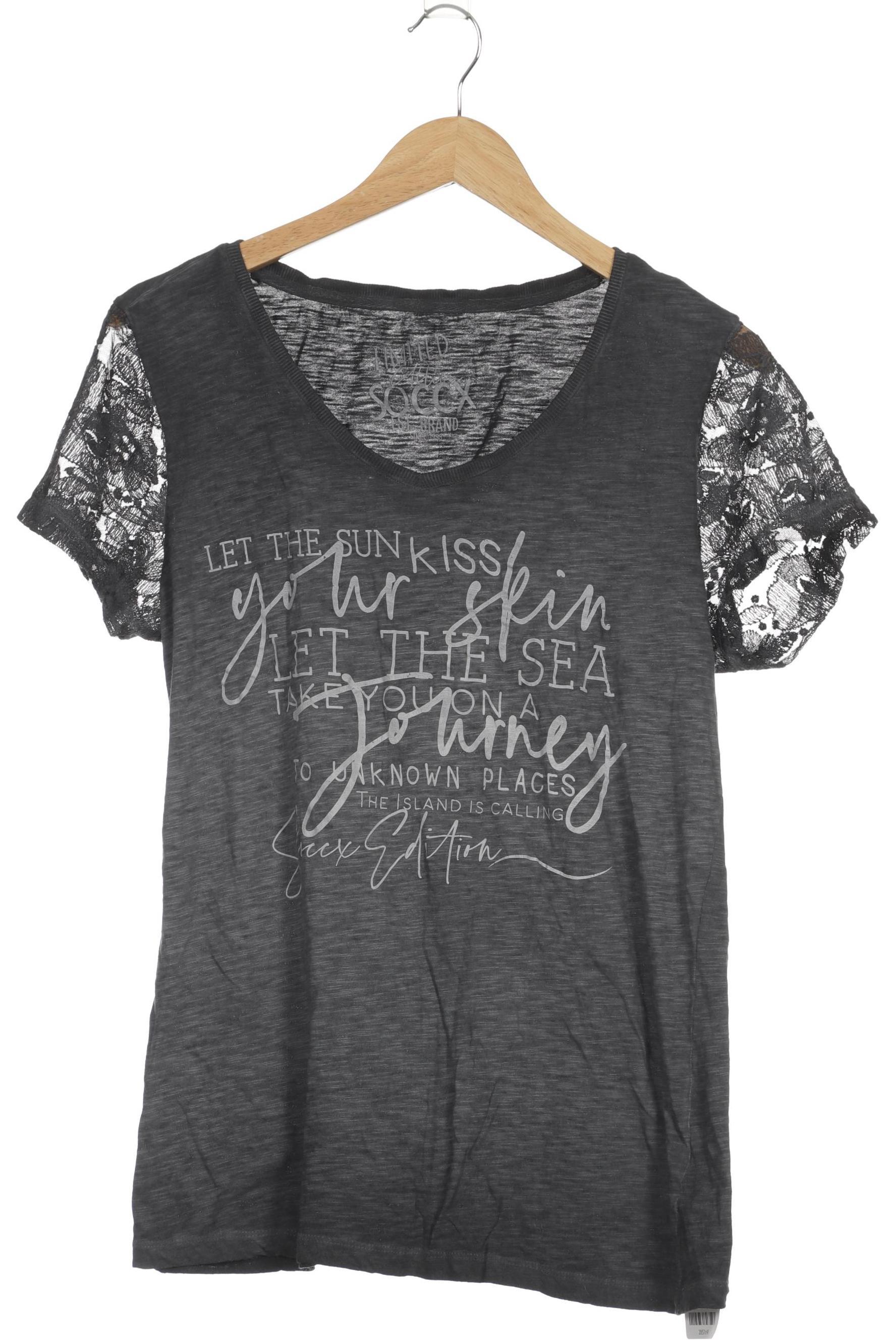 

Soccx Damen T-Shirt, grau, Gr.