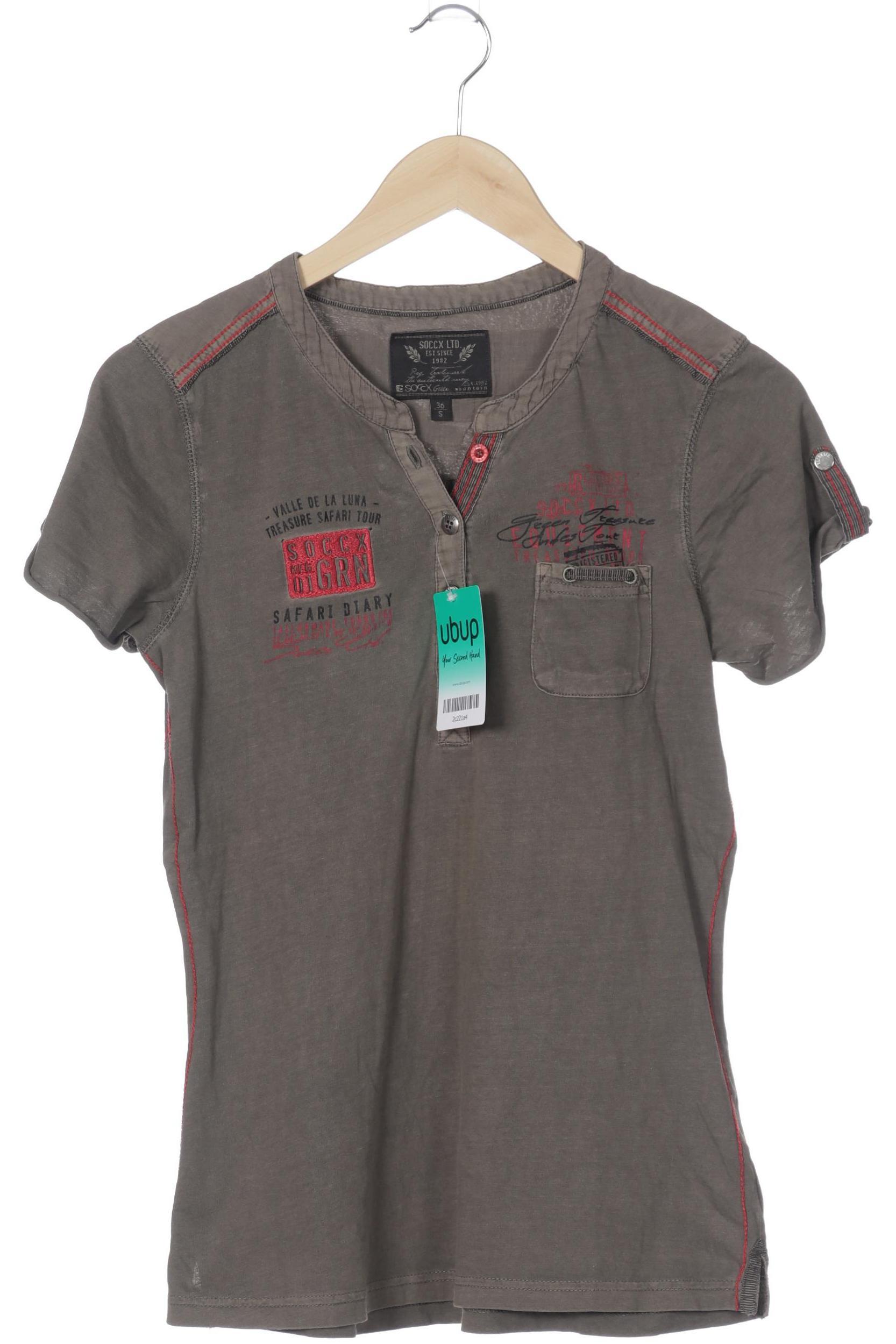 

Soccx Damen T-Shirt, grün, Gr.