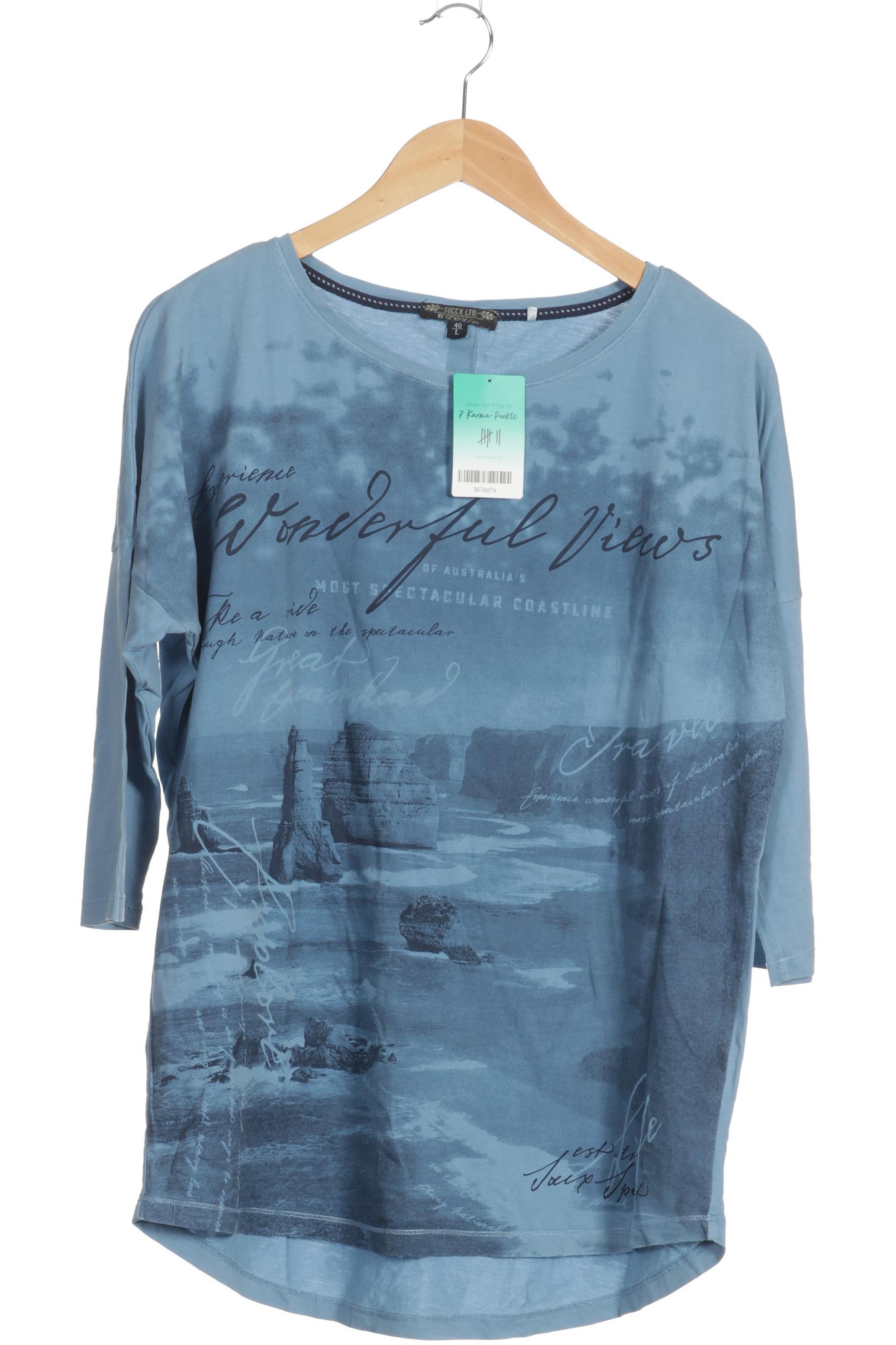 

Soccx Damen T-Shirt, blau, Gr.