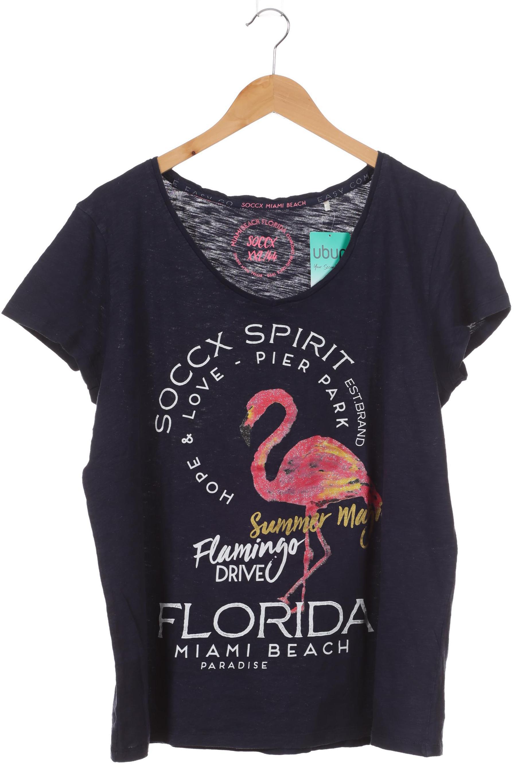 

Soccx Damen T-Shirt, blau, Gr.